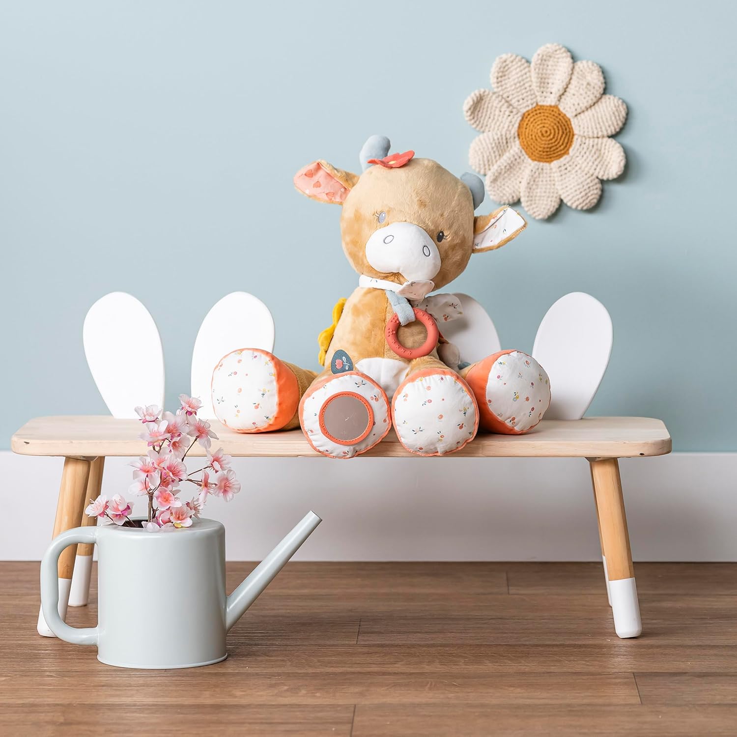 Nattou Peluche Attività Mucca Mila 45cm, Beige - immagine 5