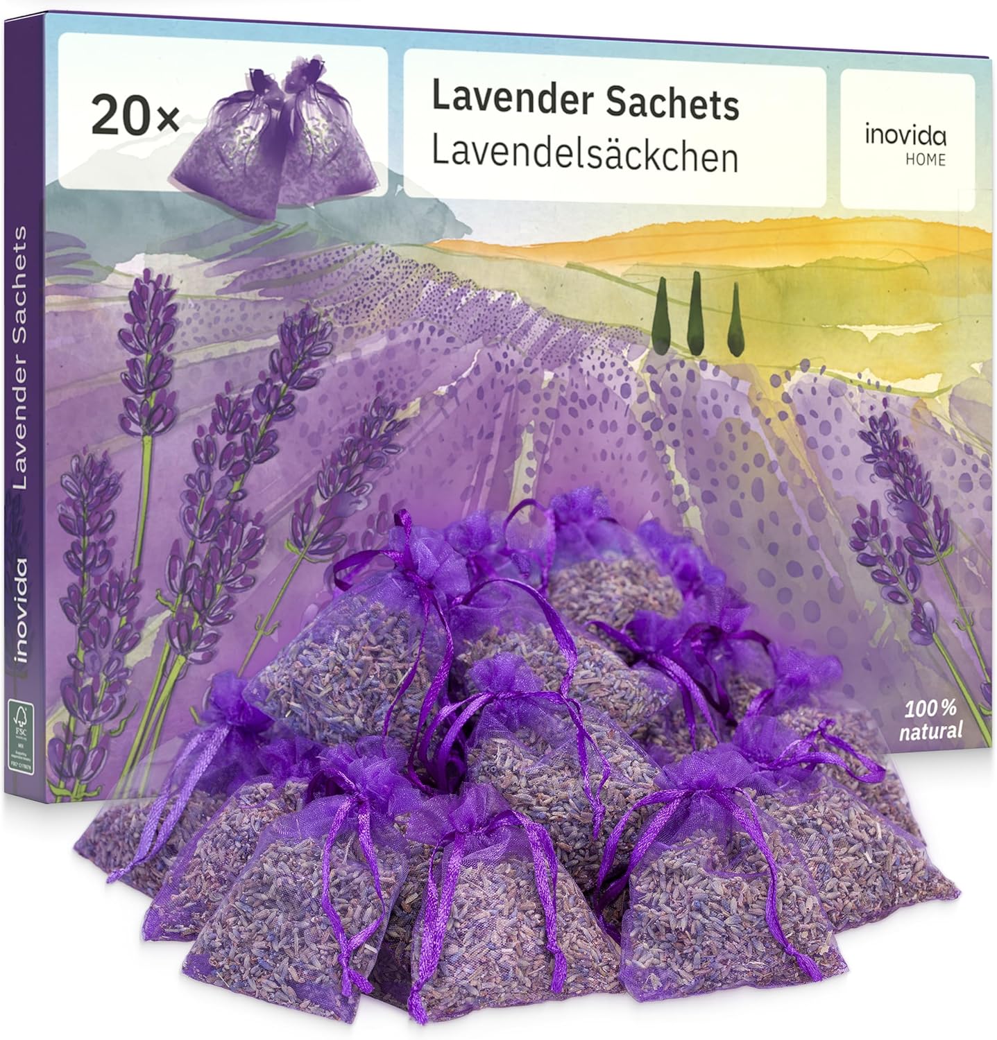 Inovida Sacchetti Profumati Lavanda Vera Essiccata (20x) - immagine 1