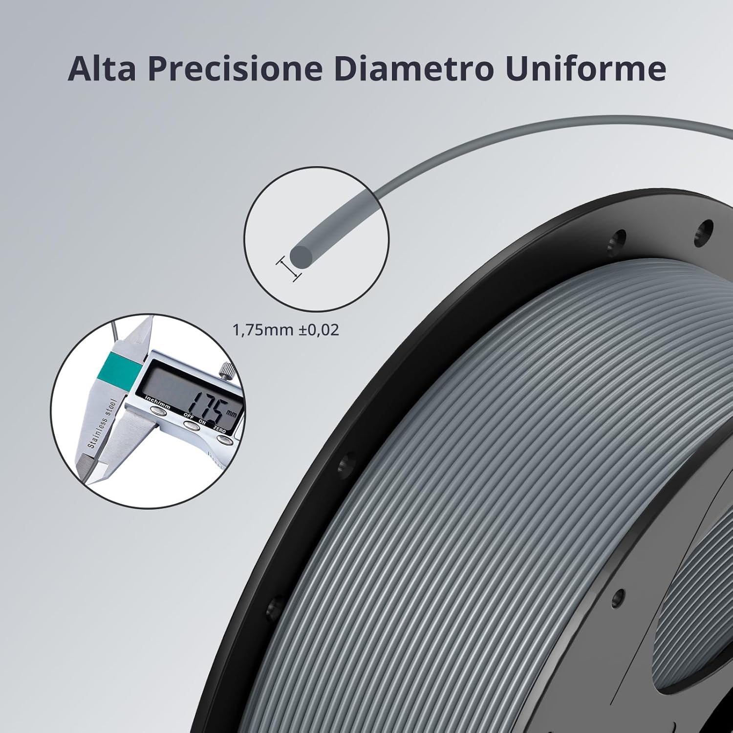 Anycubic PLA Filamento Stampante 3D 3KG, Nero - immagine 3