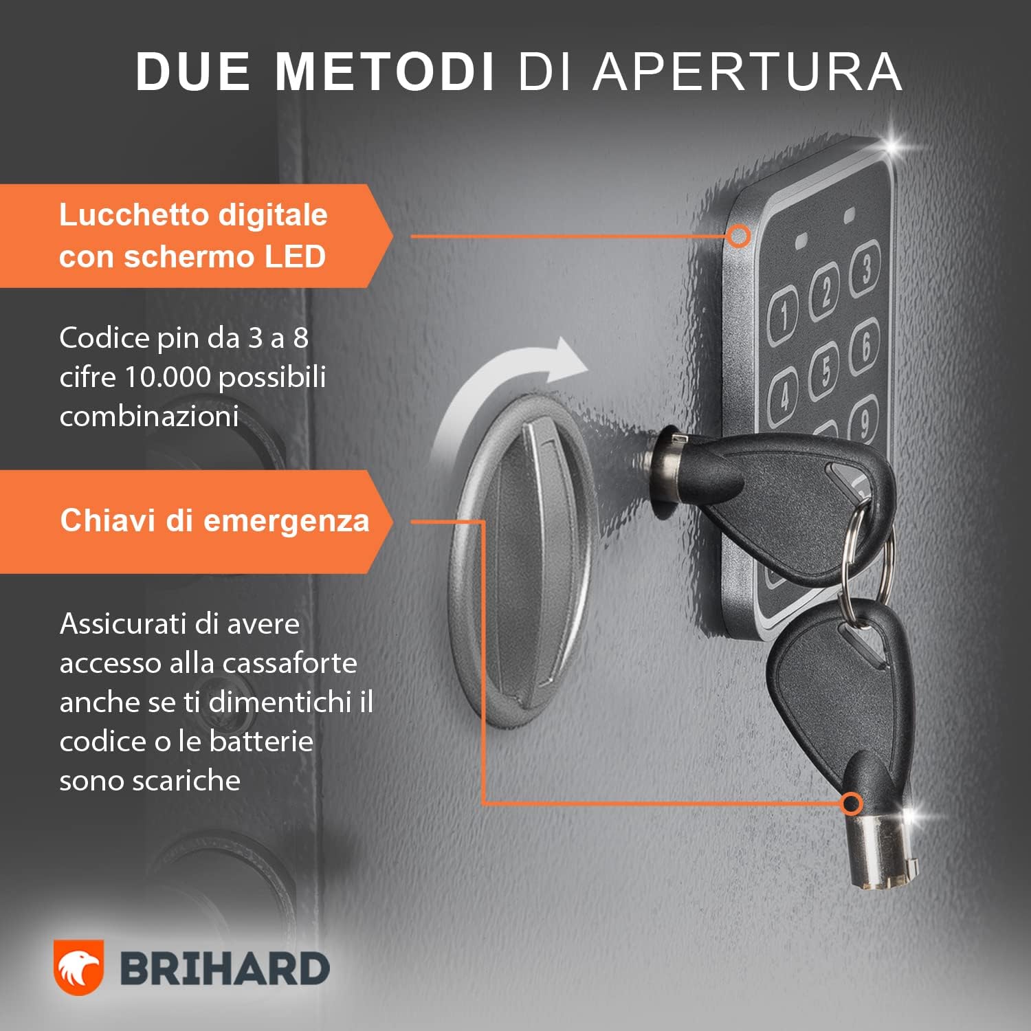 Brihard Junior - Cassaforte Elettronica 6L - immagine 3