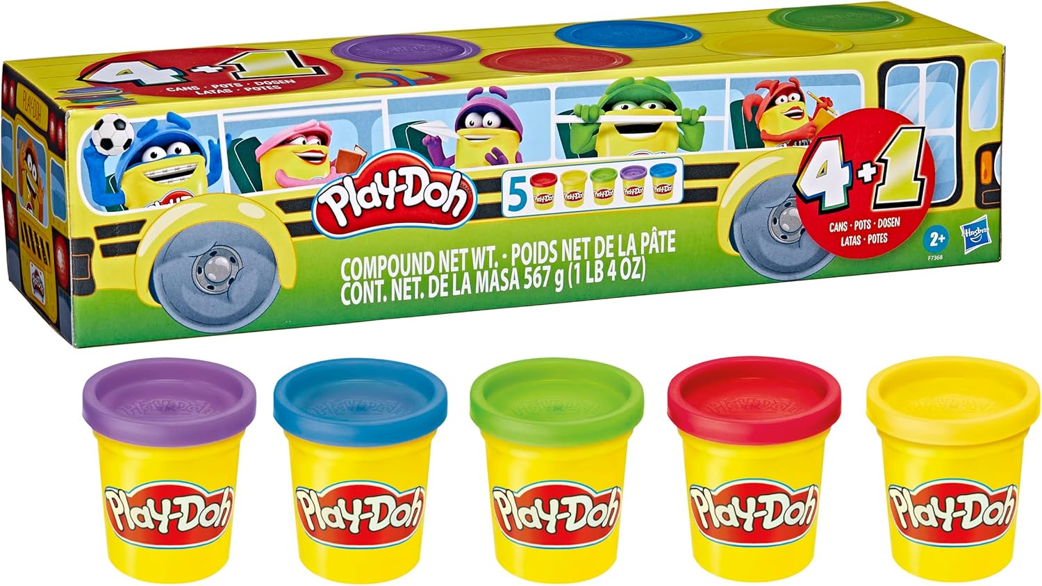 Play-doh Hasbro - Torna a Scuola 5 Vasetti Pasta Modellabile - immagine 2