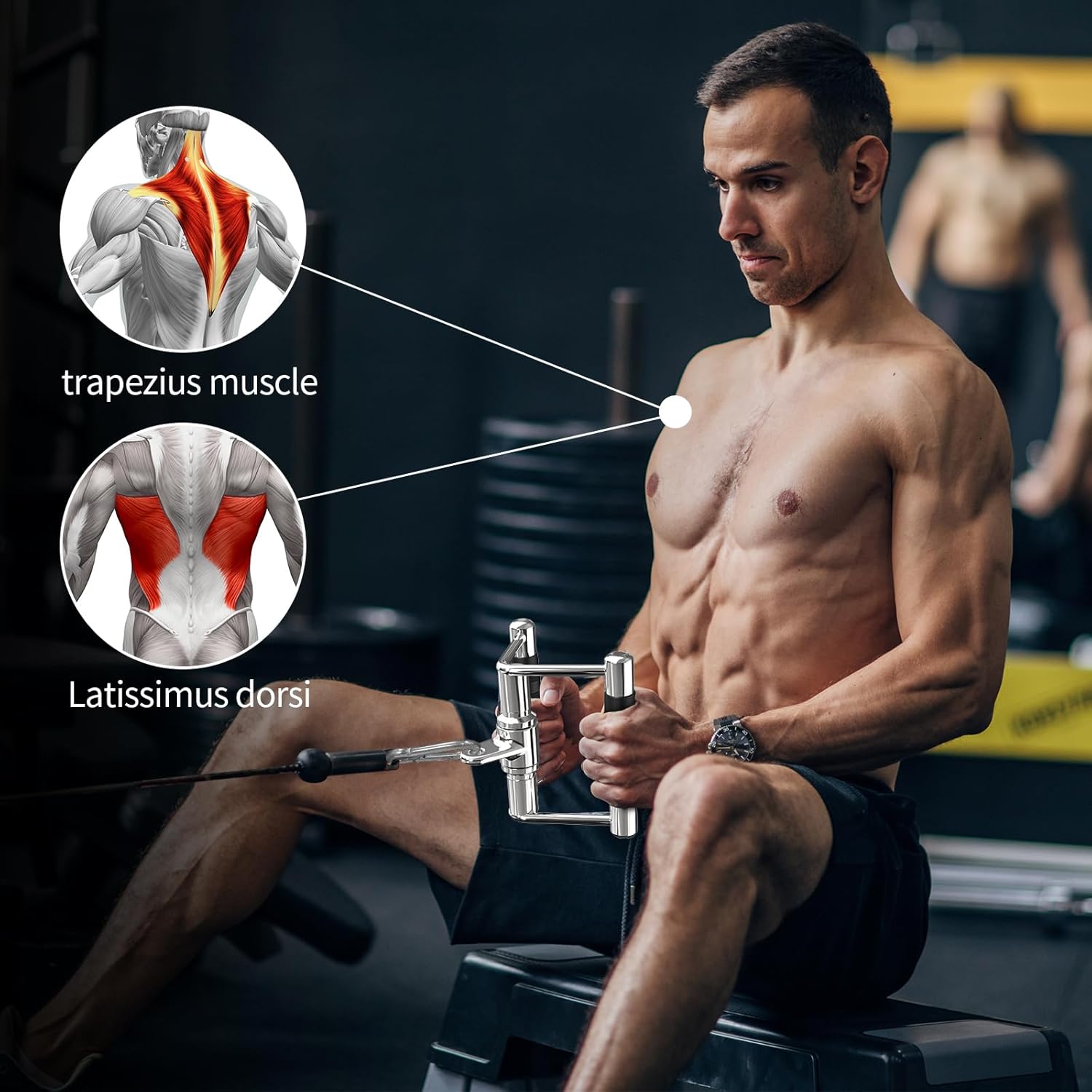 POWER GUIDANCE Tricep Press Down Cable Attachment - immagine 6