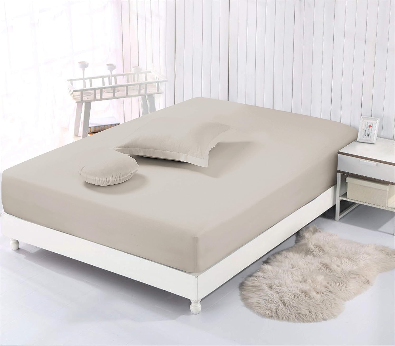 VISION Lenzuola con Angoli Beige 180x200cm - immagine 4