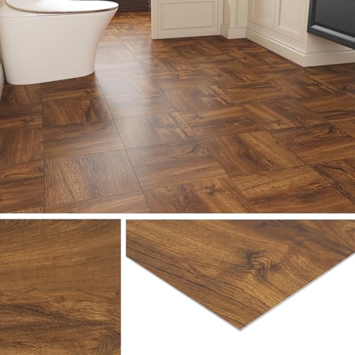 Livelynine Pavimento Adesivo Legno Noce 30x30CM (32 Piastrelle)