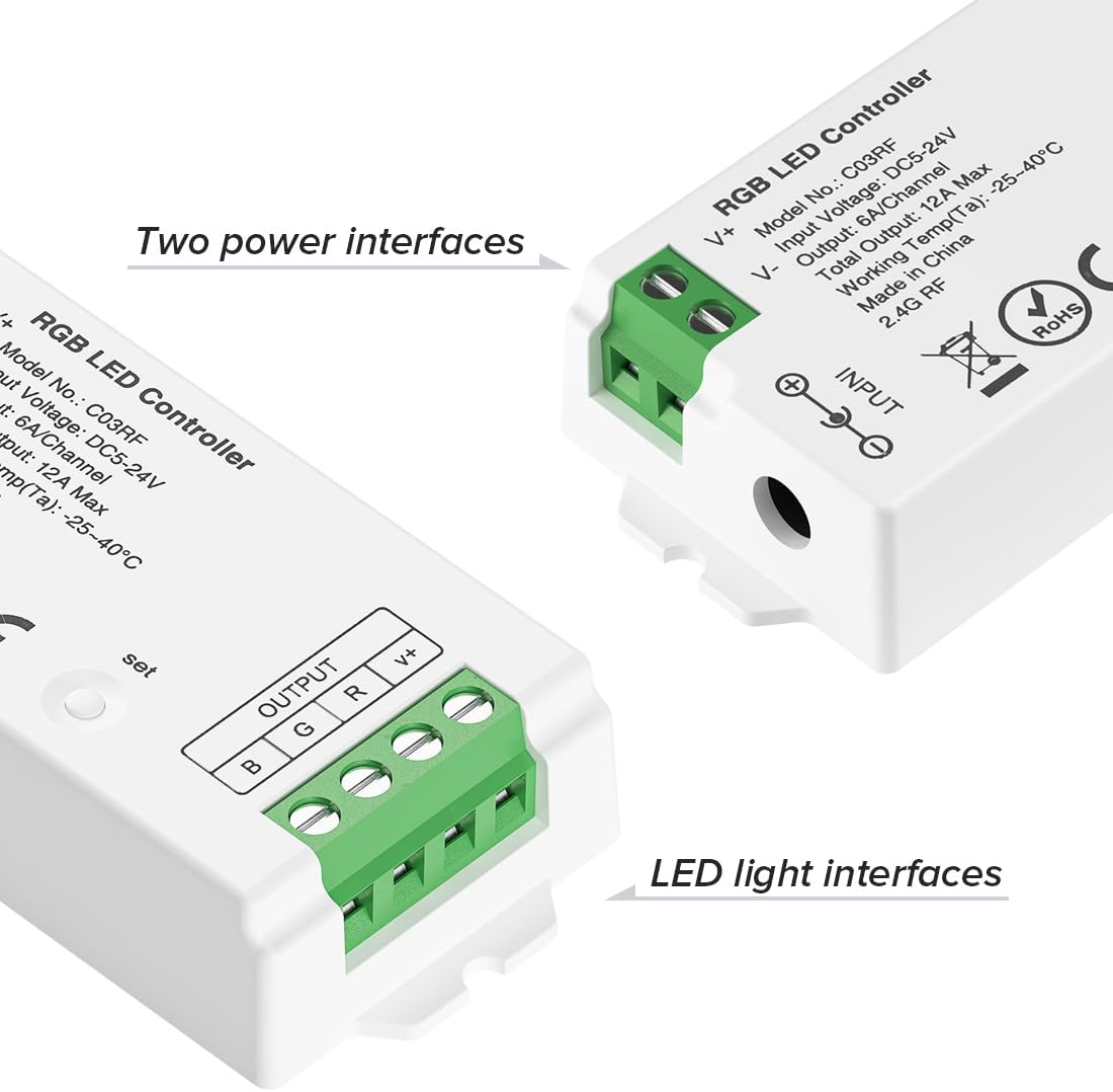 Btf-lighting Controllore RF 2.4GHz per Strisce LED RGB - immagine 5