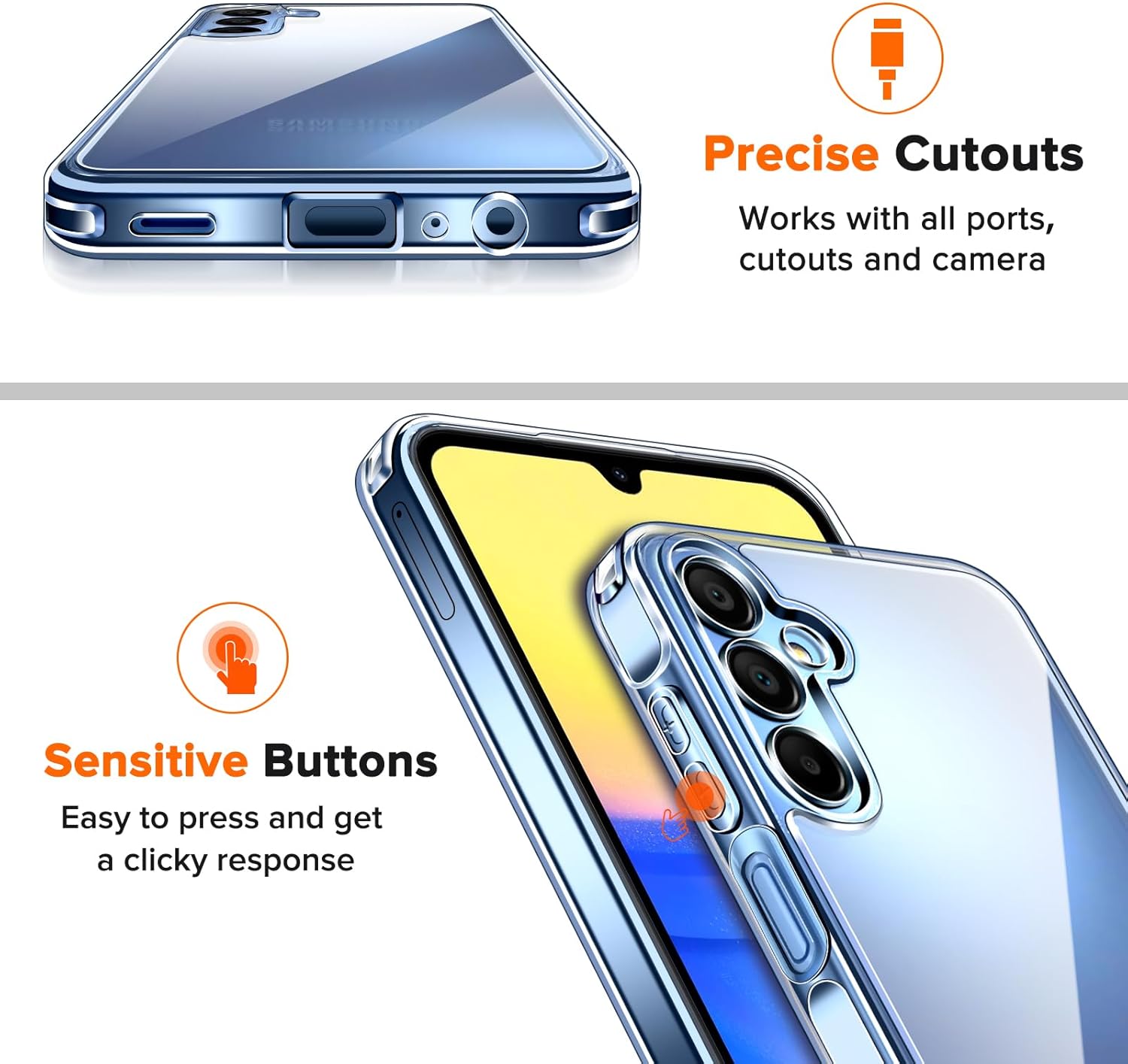 Ivoler Cover Anti Ingiallimento per Samsung Galaxy A15 - immagine 7