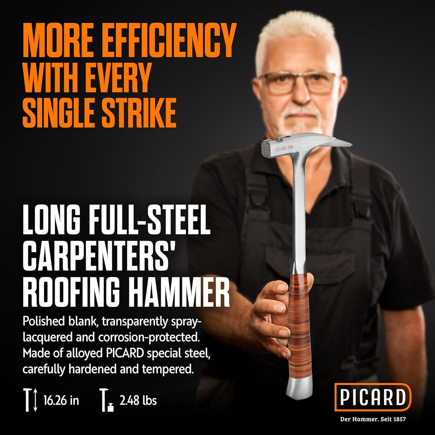 Martello lungo in acciaio - immagine 2