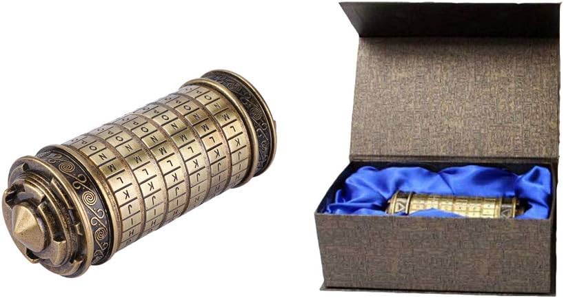 Hztyyier Anello Cryptex con Incisione Codice da Vinci - immagine 1