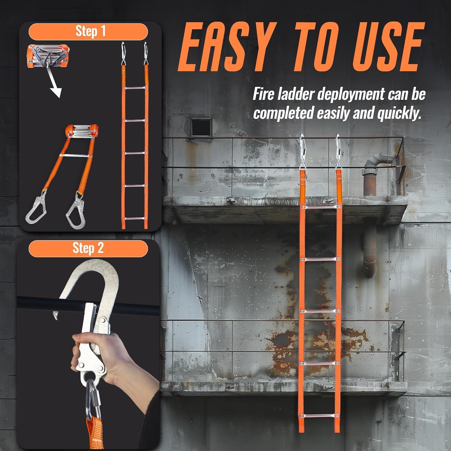 Scala di Corda Antincendio 10m - immagine 2