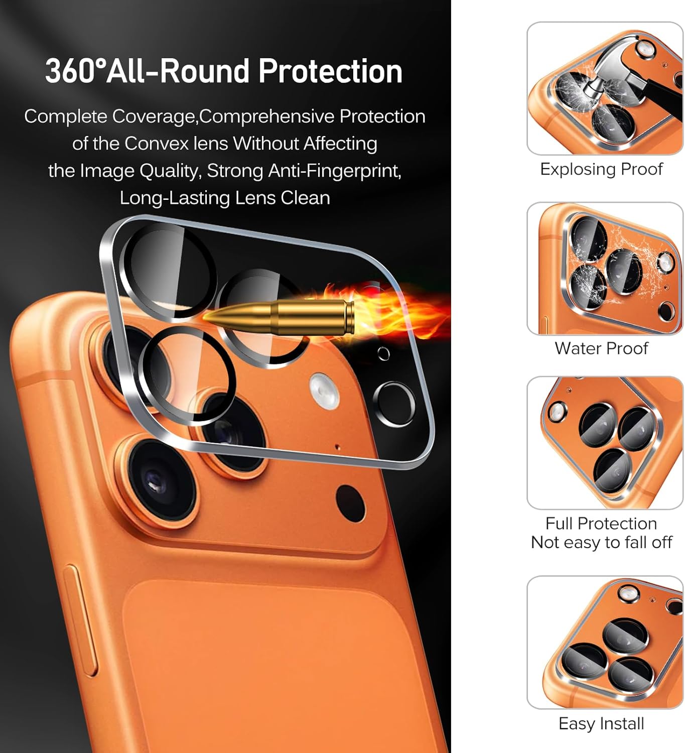 Ivoler 3+3 Pellicole Vetro Temperato iPhone 17 Pro Max - immagine 3