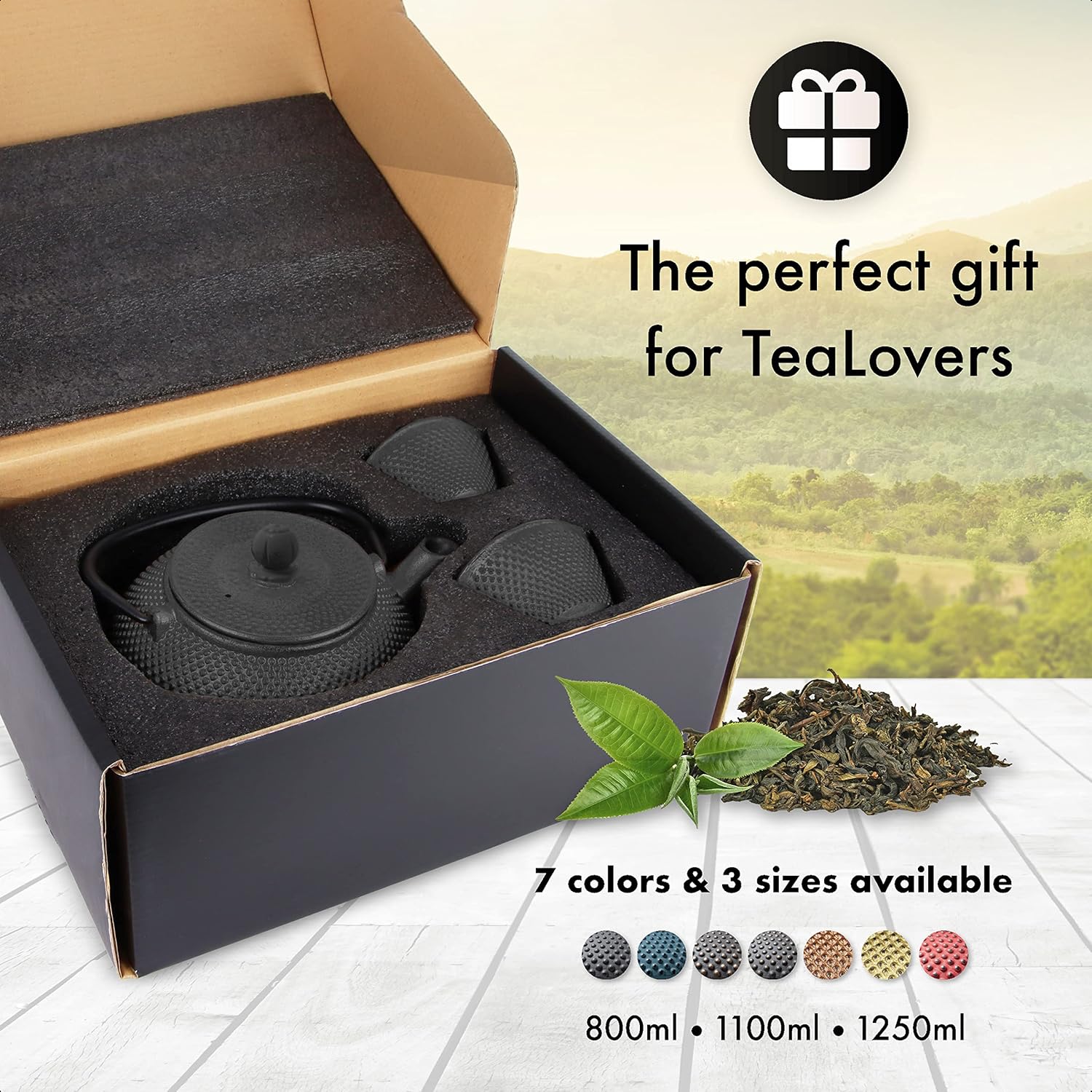 Tealøv TEIERA GHISA SET 800ml, Nero - immagine 4