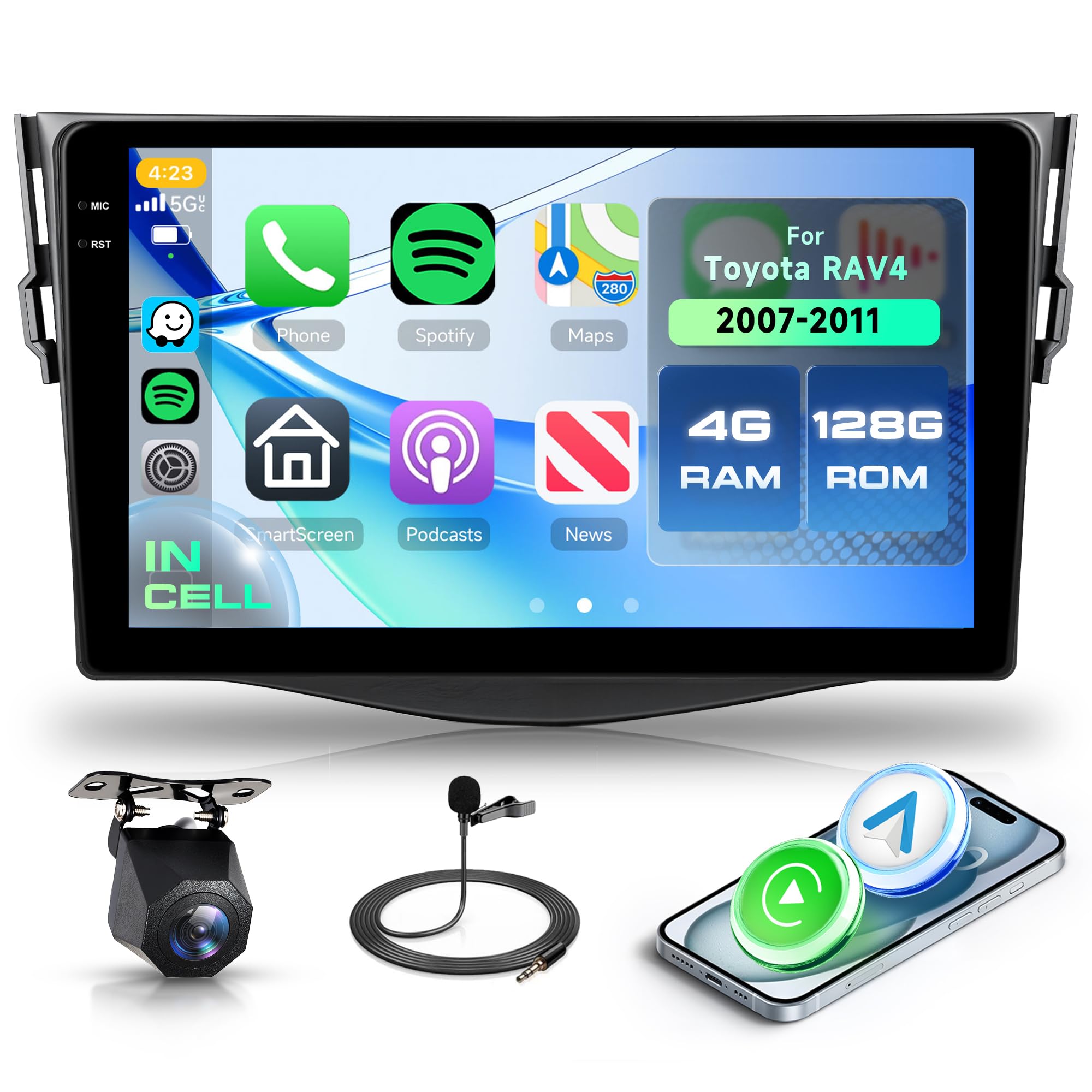 Autoradio Android 9 Pollici per Toyota RAV4 (2007-2012)