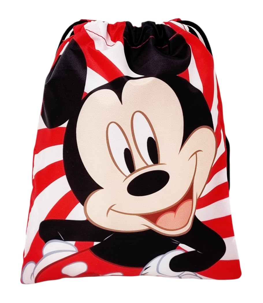 Zaino a Sacca Disney per Picnic Sport e Tempo Libero Mickey Mouse Topolino con Chiusura a Coulisse 25x20cm