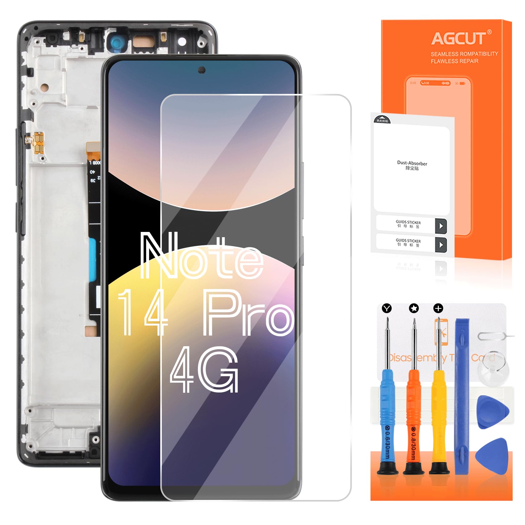 Schermo LCD per Redmi Note 14 Pro 4G 6.67 pollici, Nero