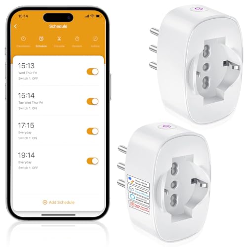 Surfou Presa Smart WiFi Italiana Tipo L (2 Pezzi)