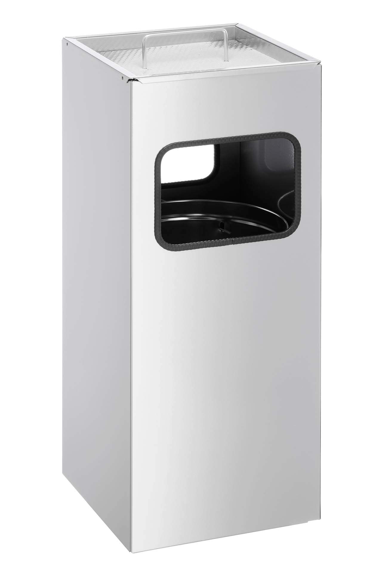 Durable 333123 Posacenere a Colonna Quadrato, Argento