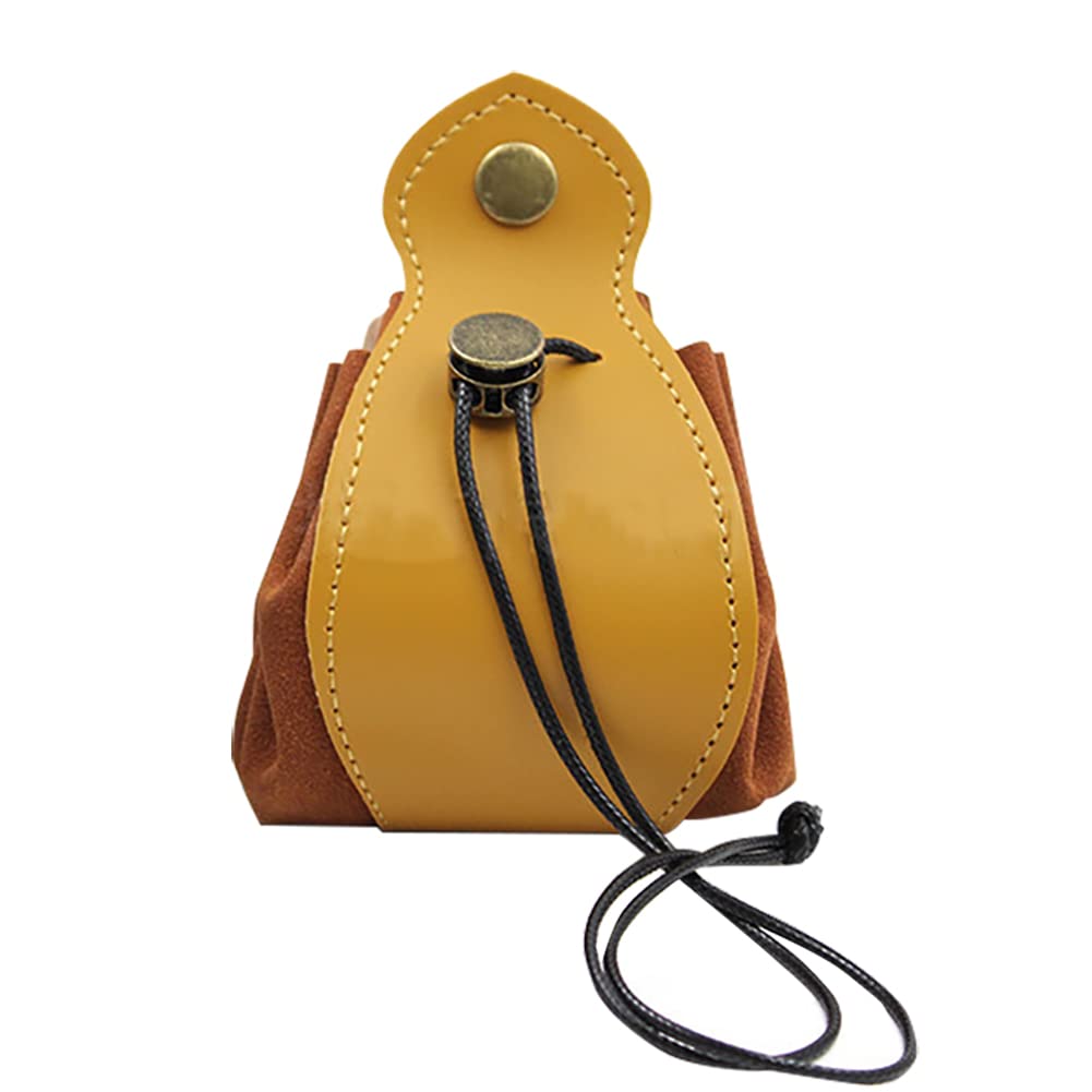 Borsa regalo universale - Vassoio vuoto con coulisse e bottone Borsa porta dadi in pelle per dadi d&d Moneta gioielli e piccoli accessori