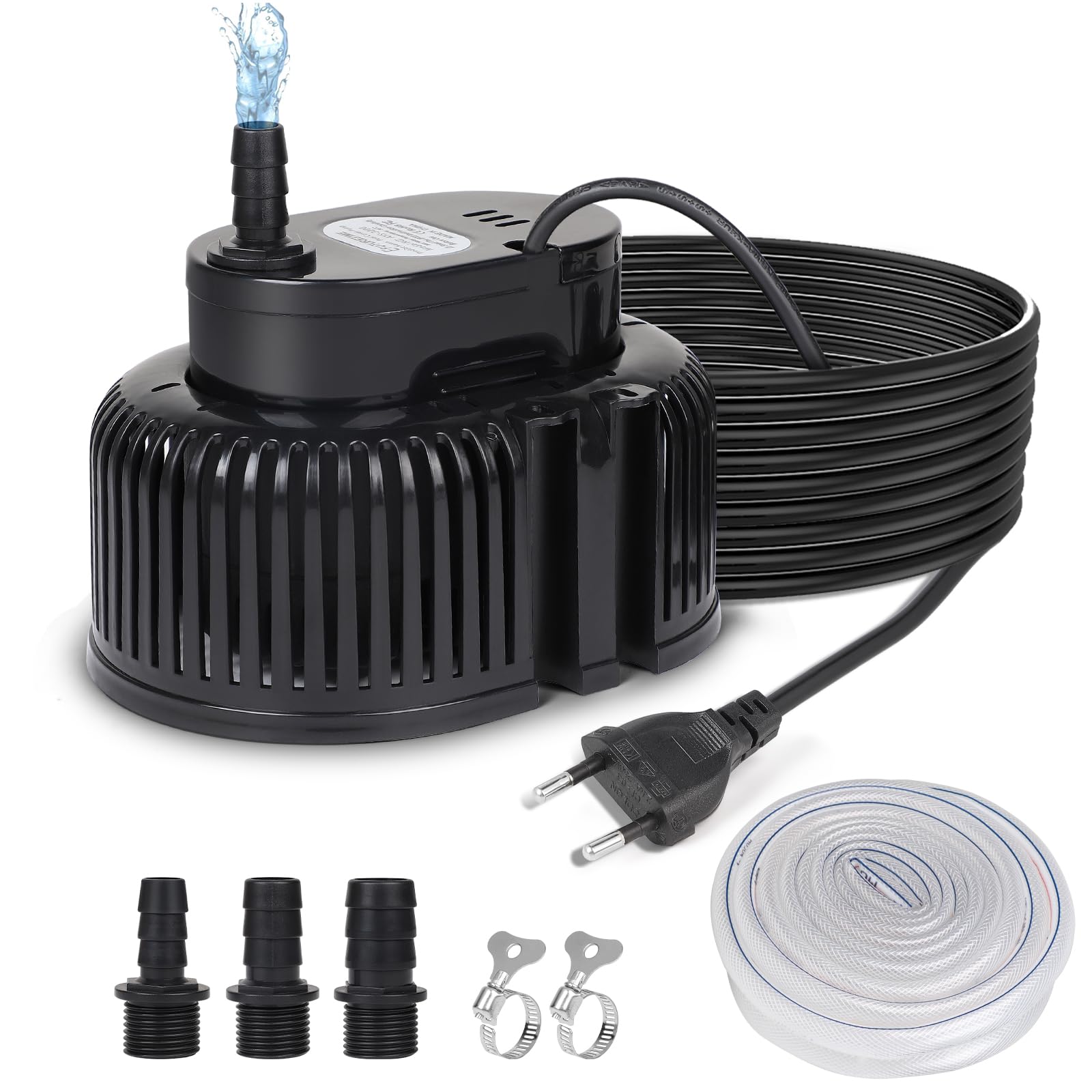 Pompa Sommersa 75W 2500 L/H, Nero