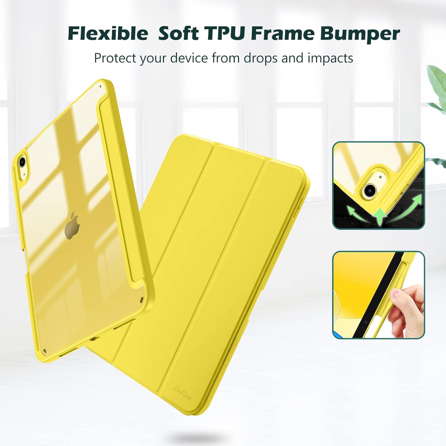 Procase Custodia per iPad 10a Generazione 10,9'' - Giallo - immagine 4