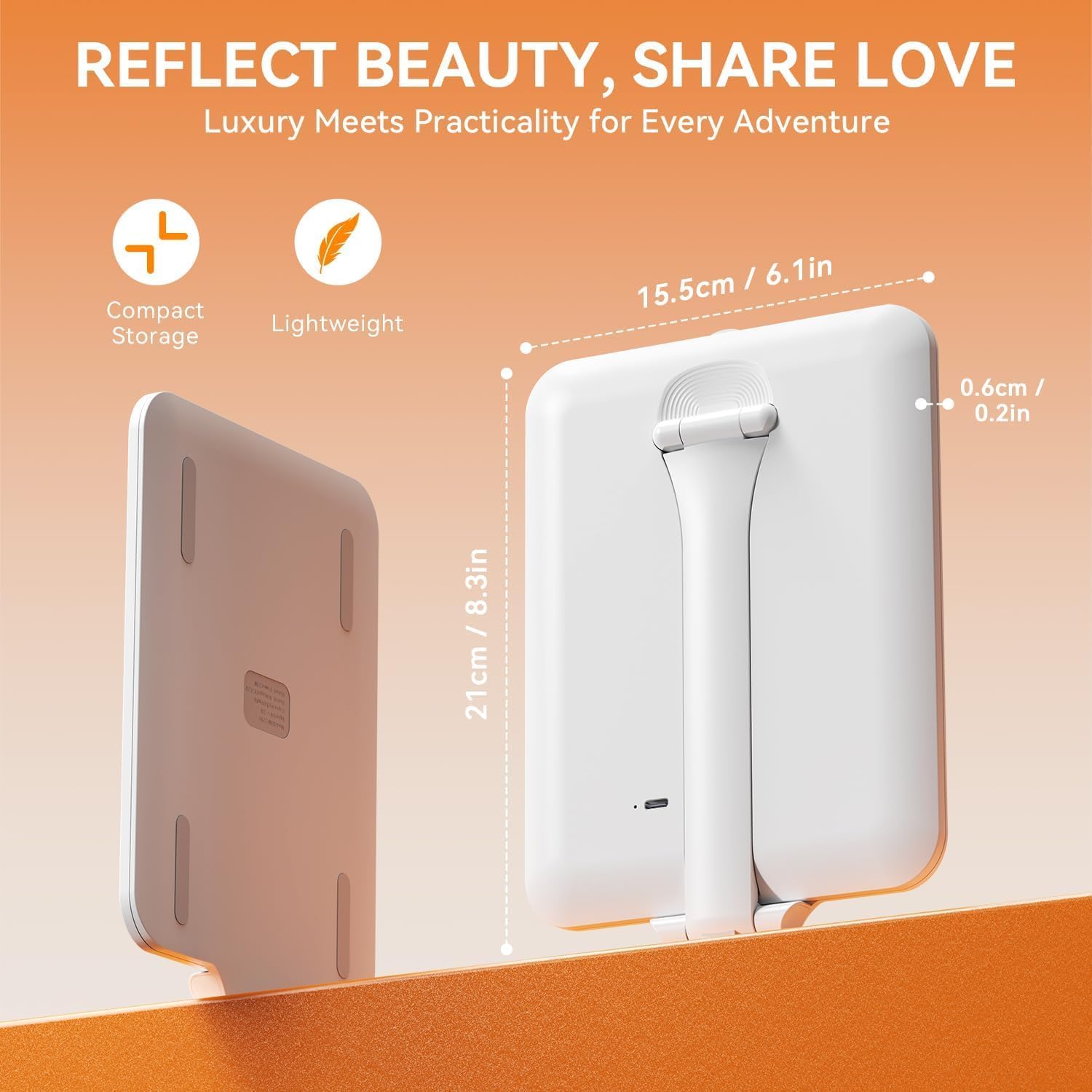 Auxmir Specchio Trucco con Luci Ricaricabile - immagine 8