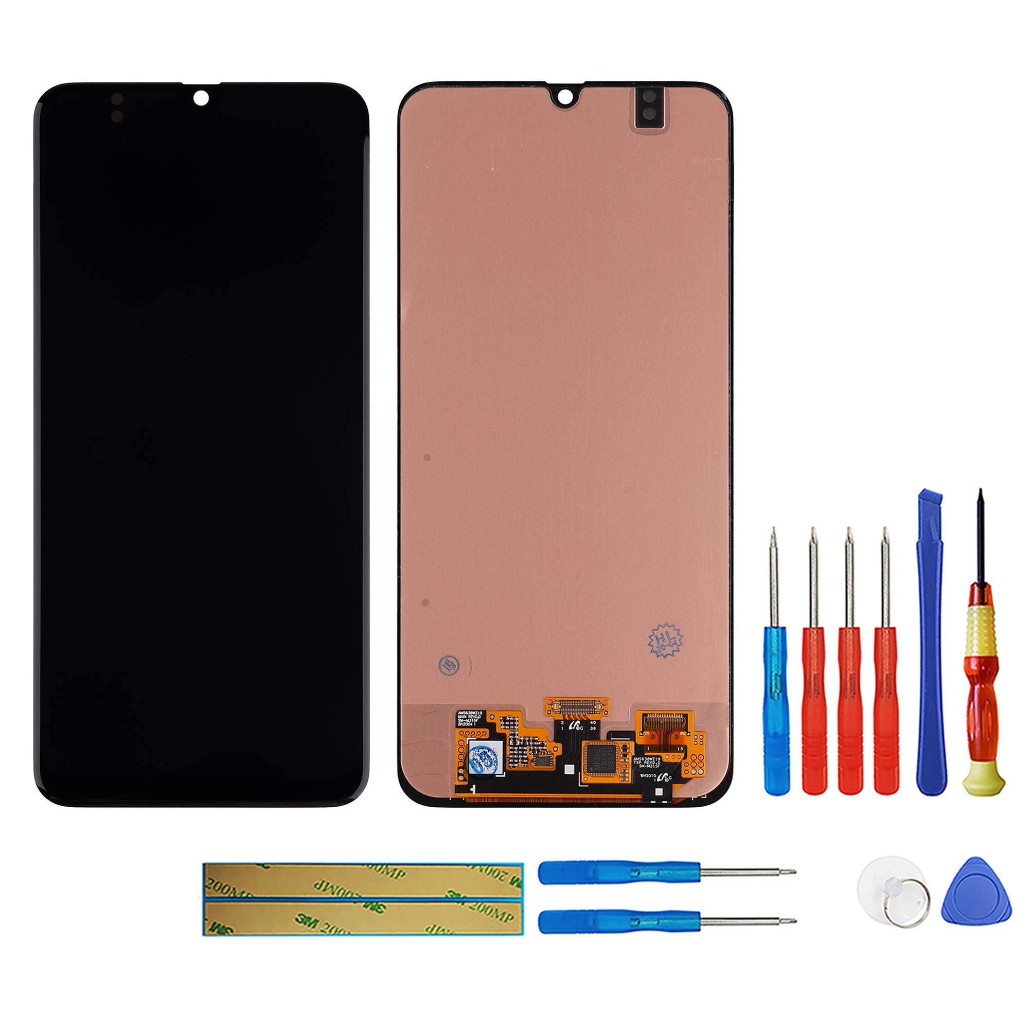 SWARK AM-OLED Display per Samsung Galaxy M31, Nero