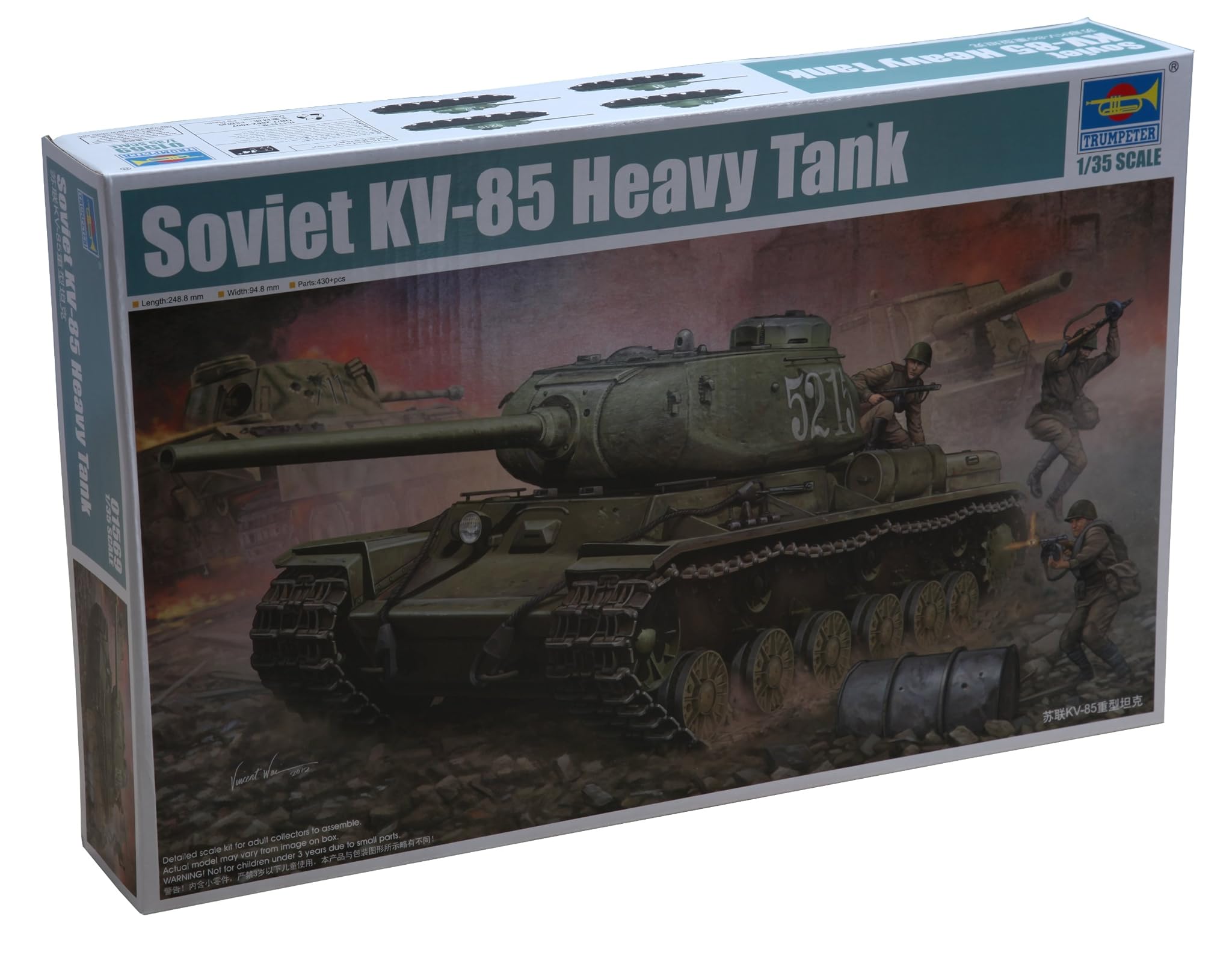 Trumpeter 01569 - Carro Armato Pesante sovietico KV-85, Scala 1:35