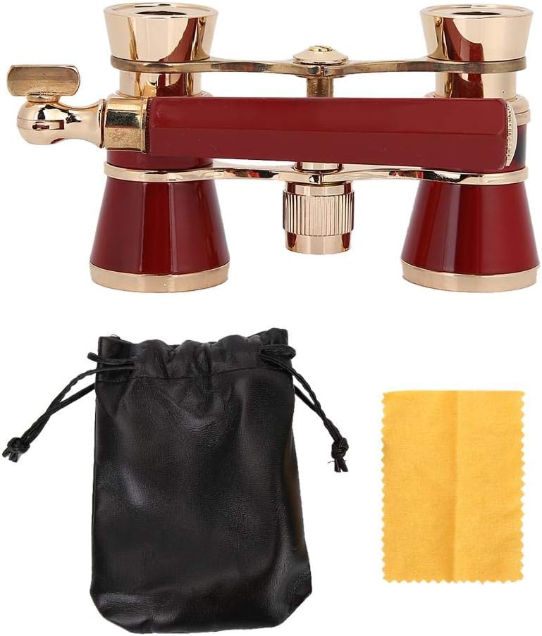 Binocolo da Teatro 3X25 Opera Portatile, Rosso - immagine 5
