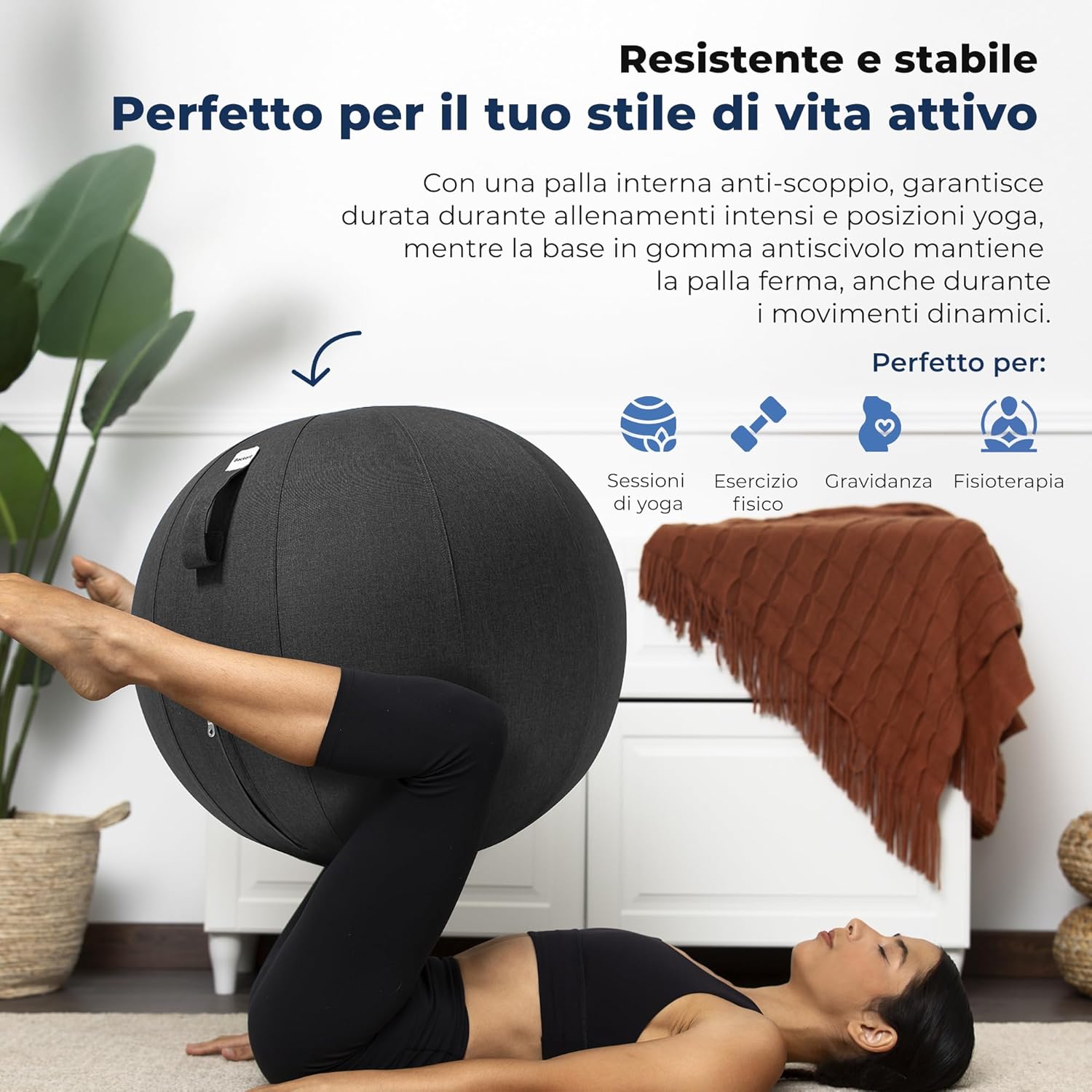 Backerz Palla da Seduta 65cm per Ufficio e Casa - immagine 4