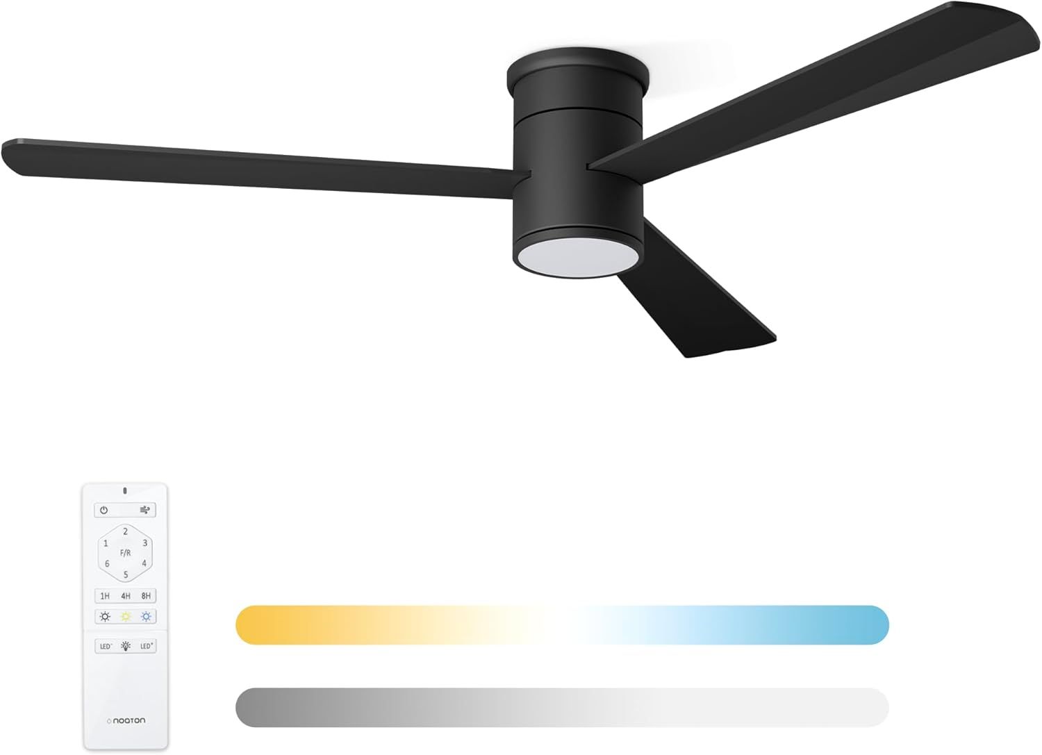 Noaton Ventilatore da Soffitto con Luce LED Dimmerabile Ø132cm - immagine 1