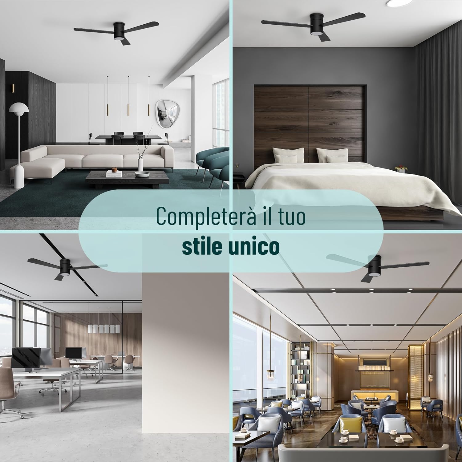 Noaton Ventilatore da Soffitto con Luce LED Dimmerabile Ø132cm - immagine 6