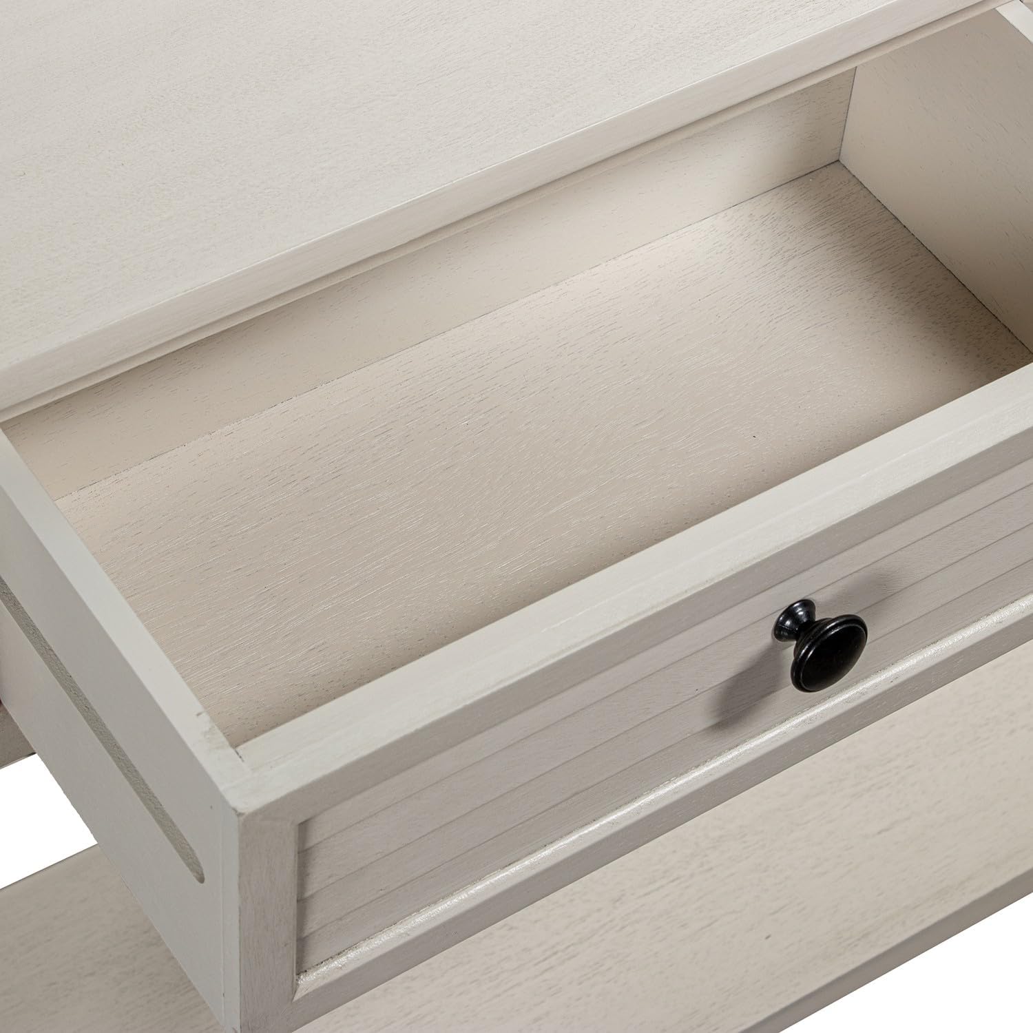 DRW Consolle Mobile Tavolo d'Ingresso con 2 Cassetti - immagine 2