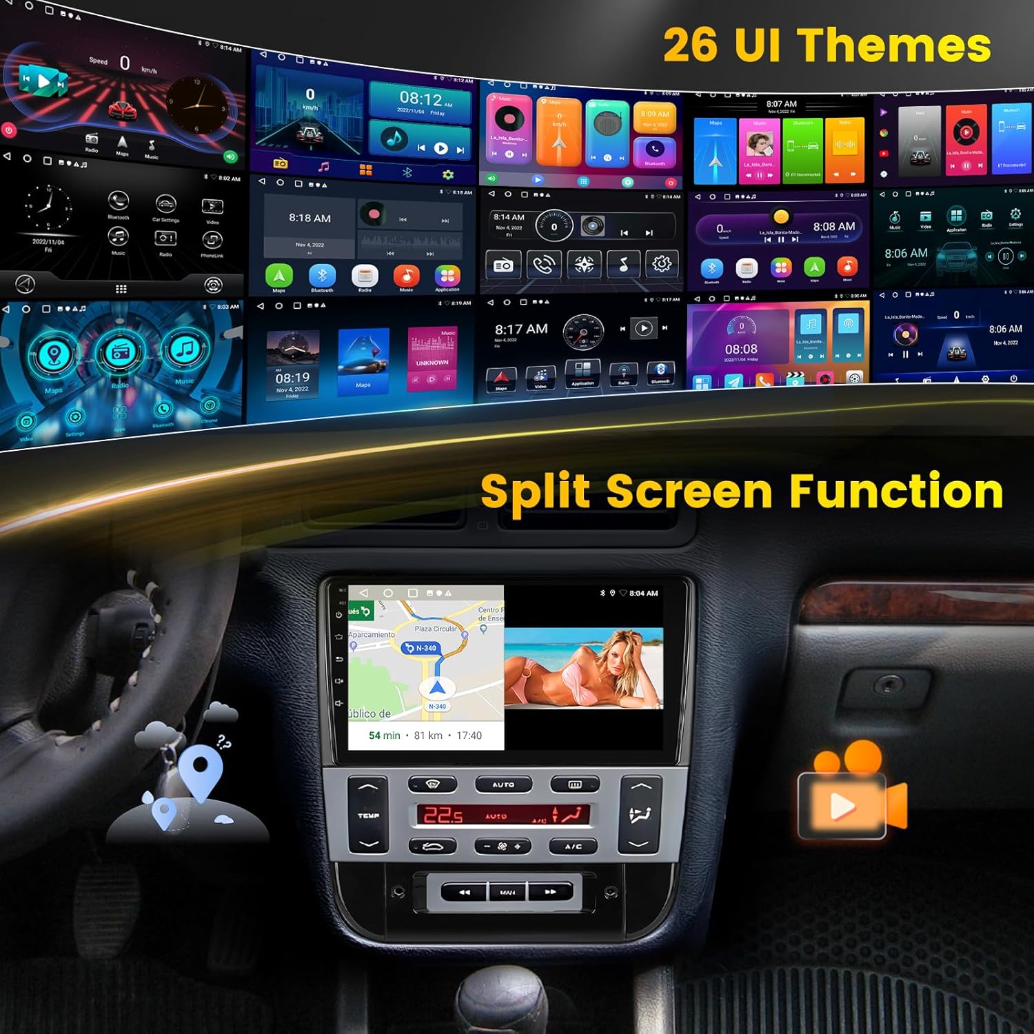 Hikity Autoradio Android 15 per BMW E90 E92 E93 (2005-2011) - immagine 5