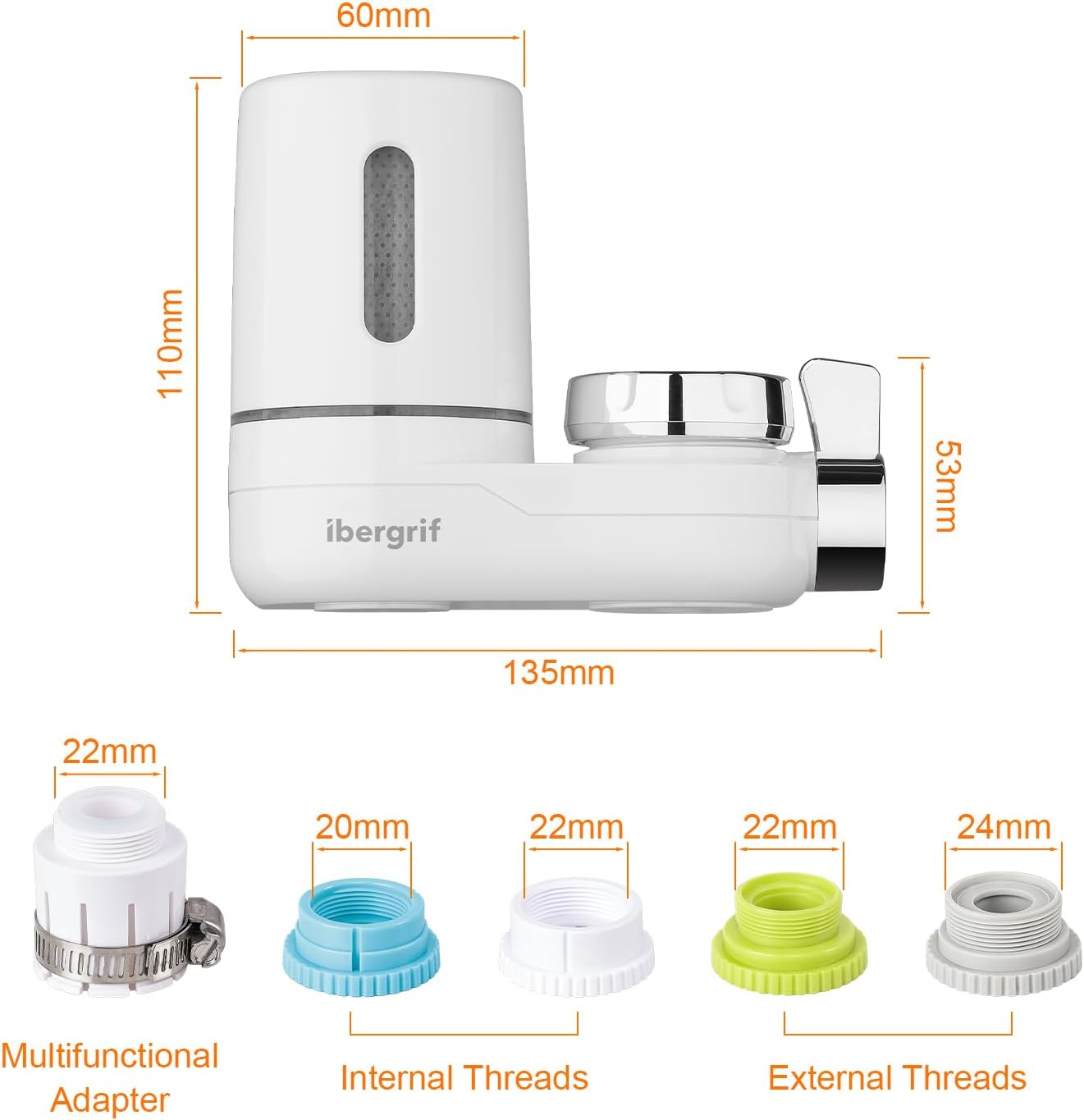 Ibergrif Filtro per Acqua del Rubinetto Domestico - immagine 2