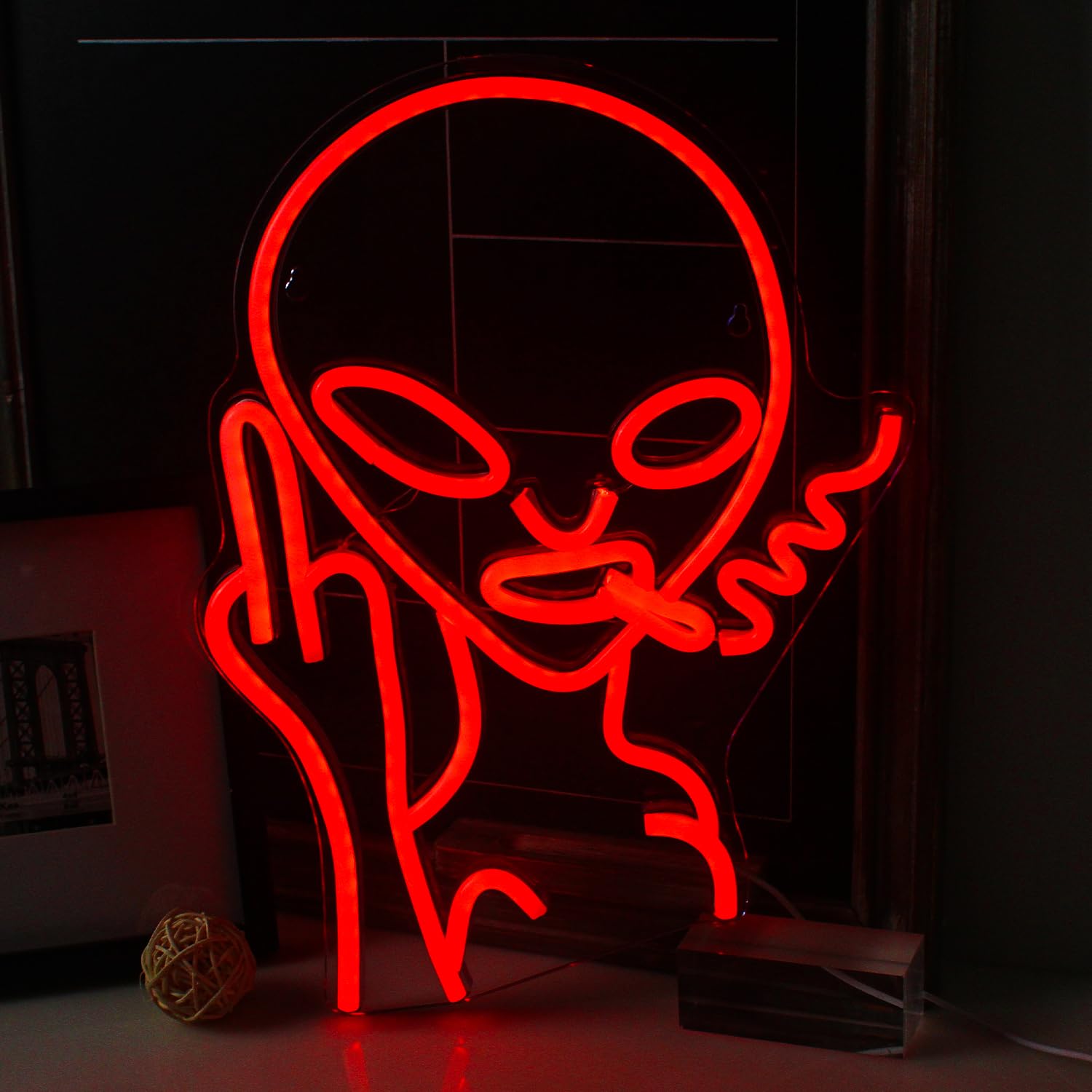 Signship Segnaletica Alien Neon Luci per Decorazione Parete