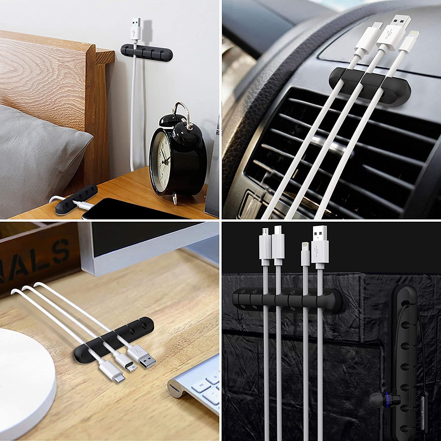 Soulwit® 3 Pezzi Organizer a Clip per Cavo Adesivo - immagine 6