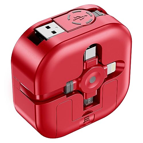 Cavo di Ricarica Retrattile 3 in 1 Multiplo 1,2M