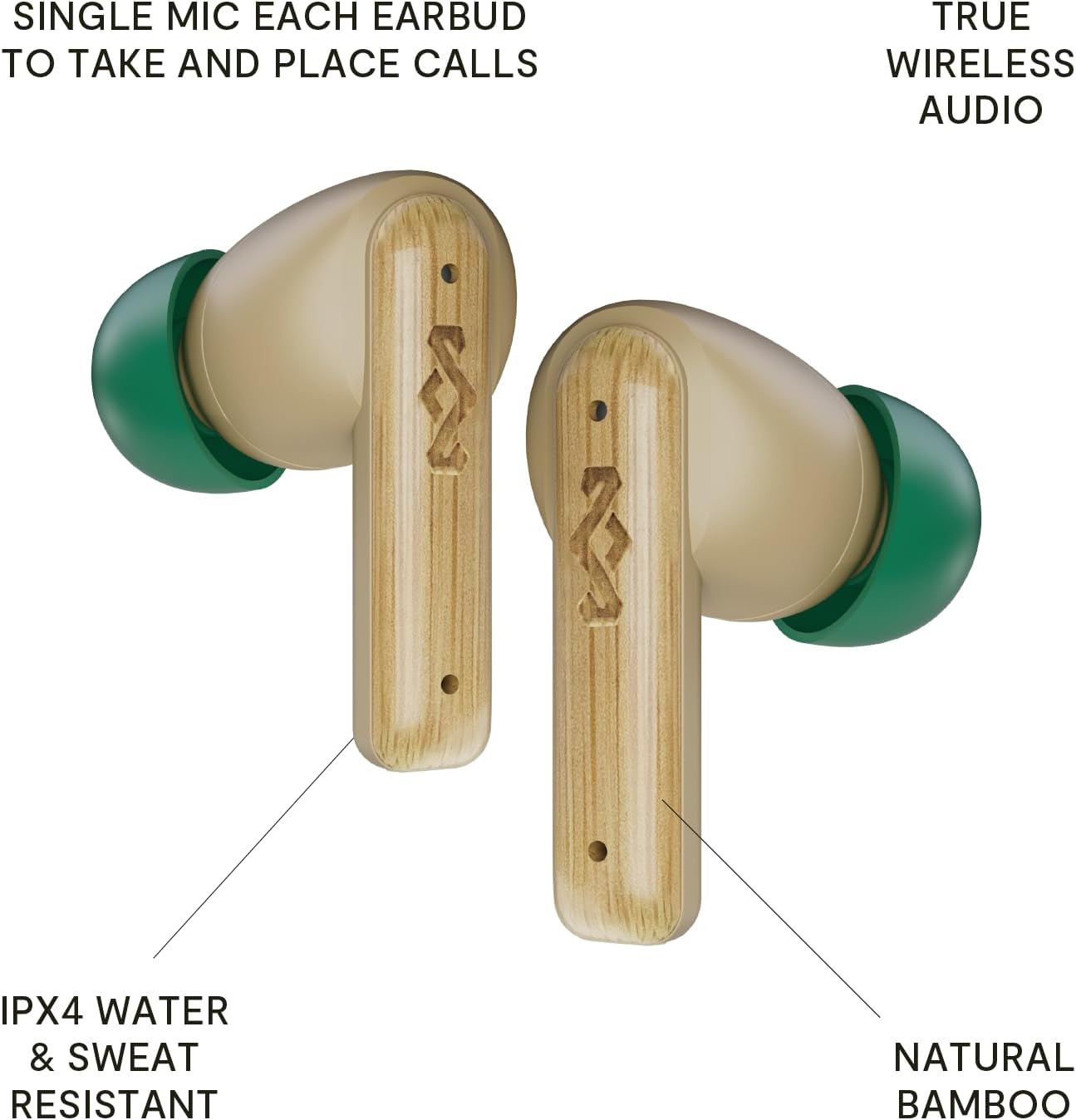 Marley Little Bird - Auricolari True Wireless, Crema - immagine 3