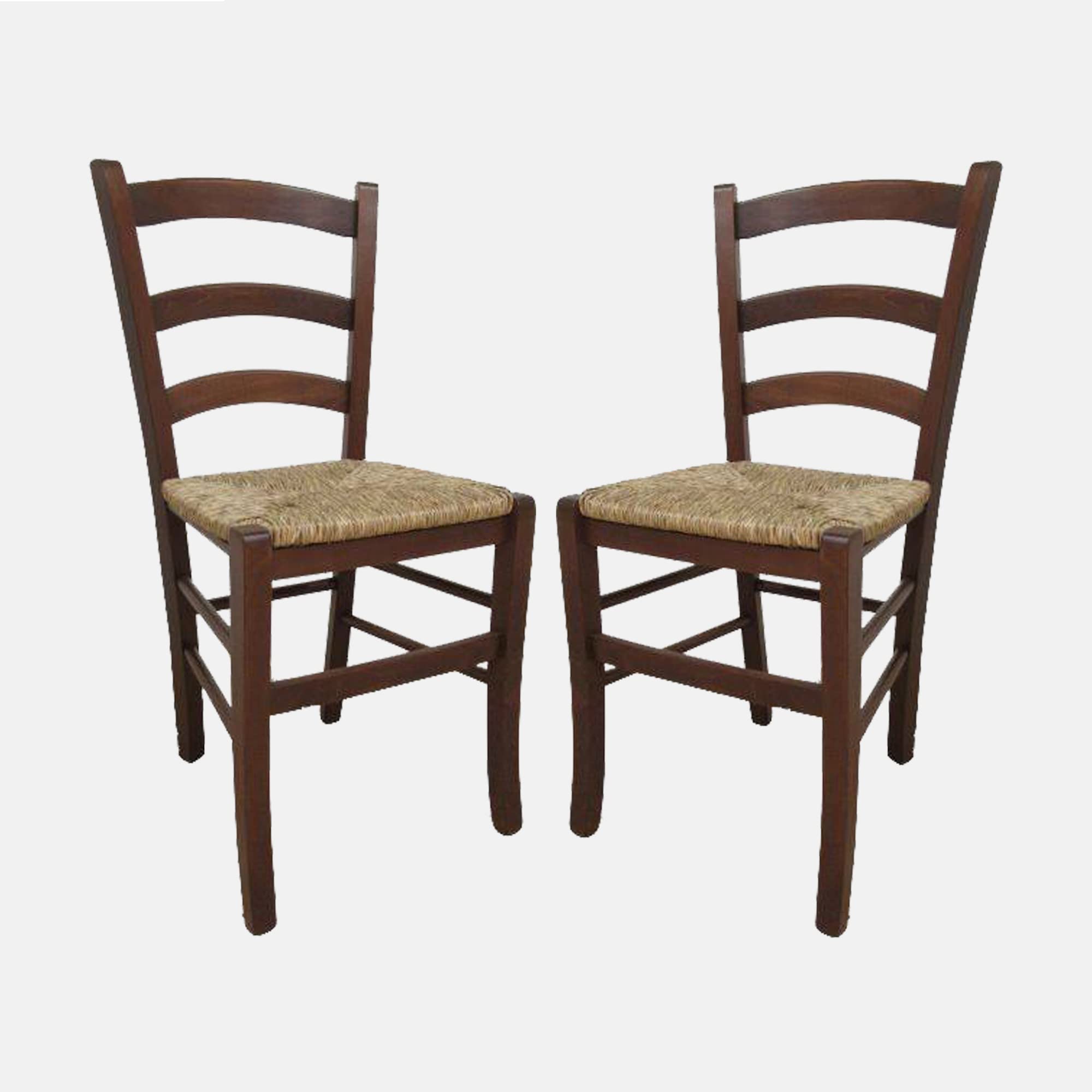 Dmora Set 2 Sedie Classiche in Legno, Noce