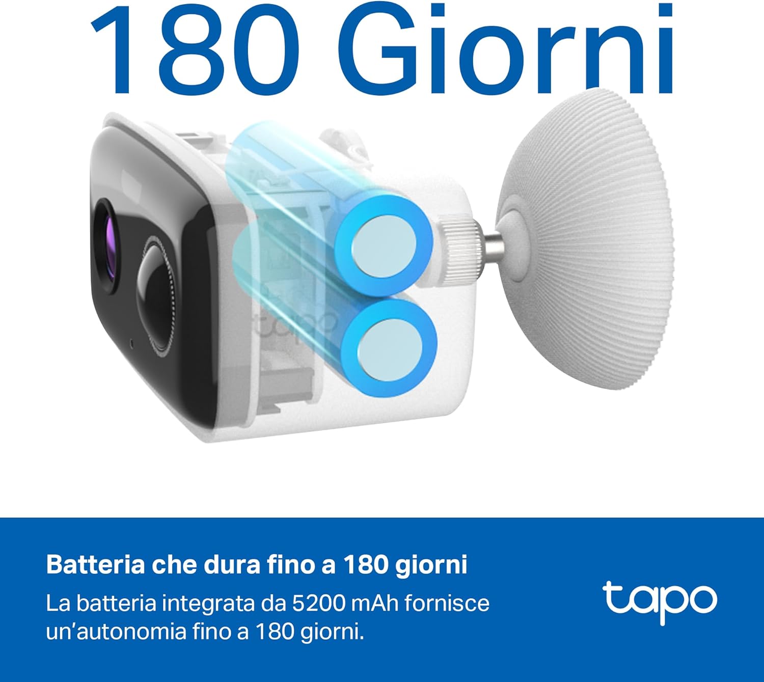 Tapo C400 Telecamera WiFi Esterno FHD Batteria 180 Giorni - immagine 2