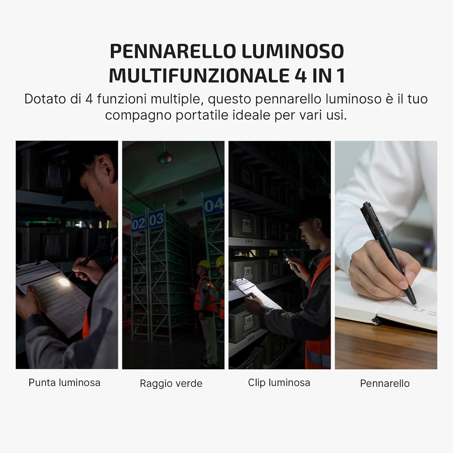 OLIGHT Open 3 - Penna Torcia LED 120 Lumen, Nera - immagine 3