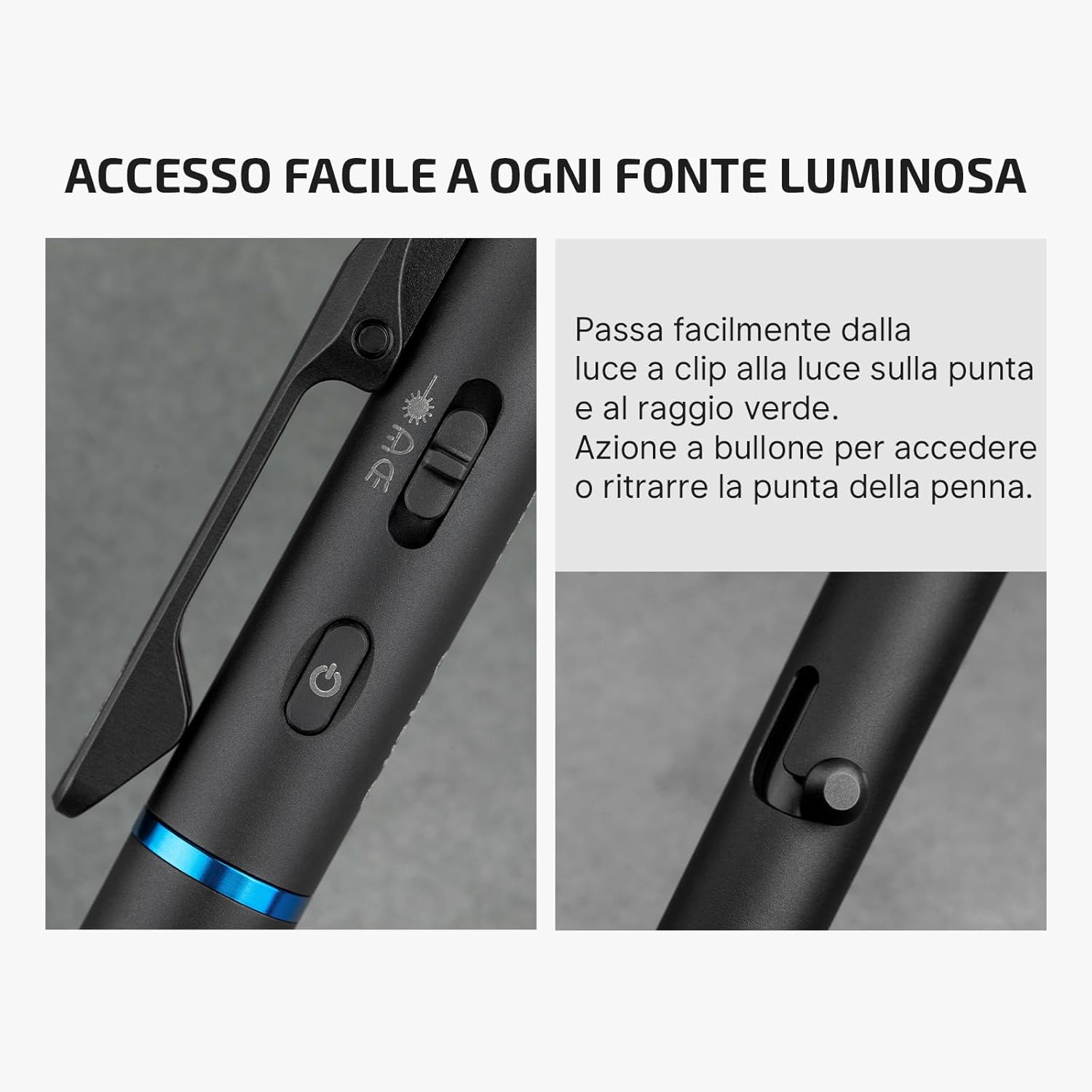OLIGHT Open 3 - Penna Torcia LED 120 Lumen, Nera - immagine 5