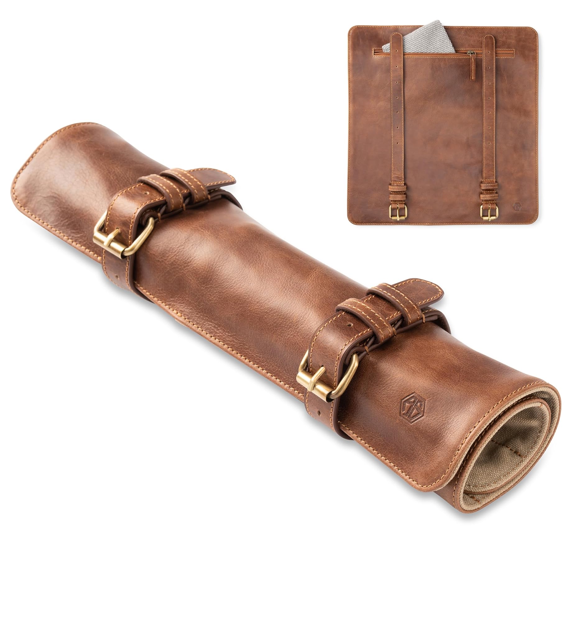 Angus Stoke Borsa per Coltelli da Cuoco in Pelle