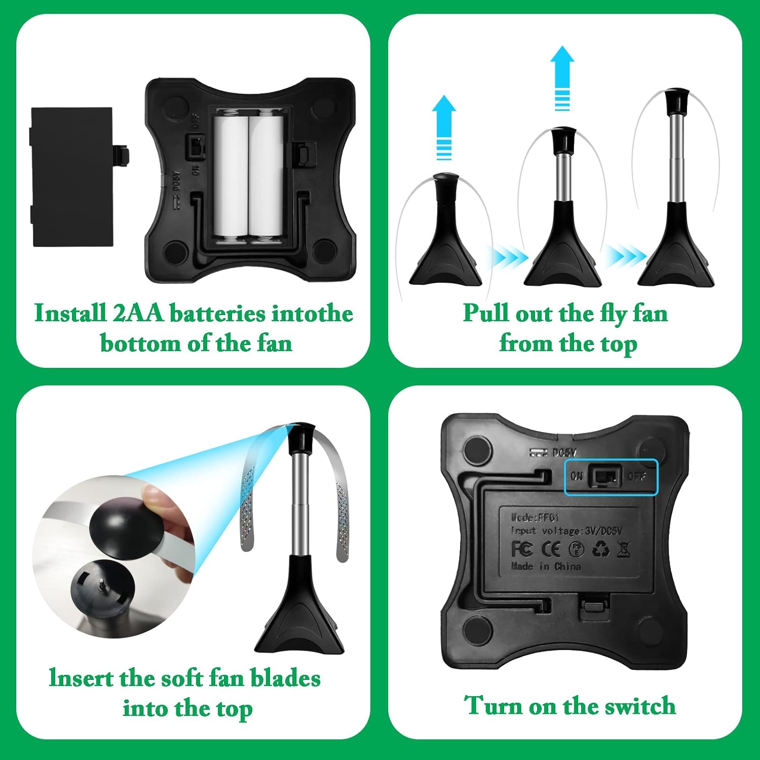 Repellente per Mosche a Ventilatore (4 Pezzi) - immagine 5