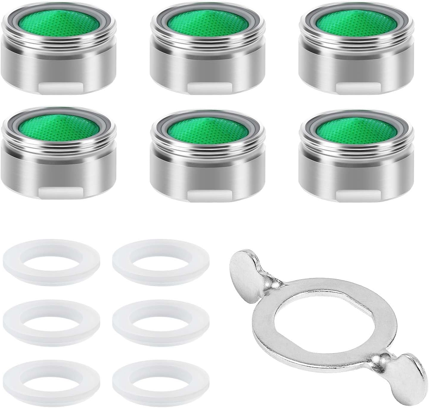 Vinabo 6 Pezzi Rompigetto Rubinetto M24 con Chiave - immagine 1