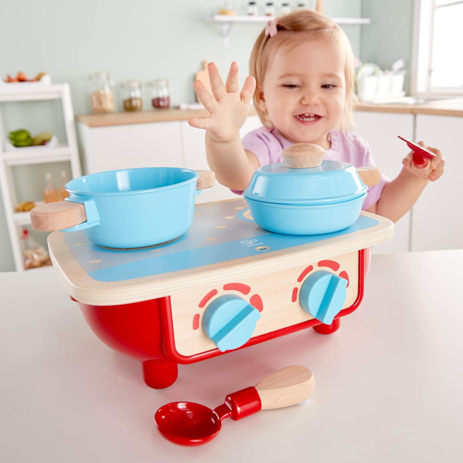 Hape Set Cucina Giocattolo in Legno Resistente - immagine 3
