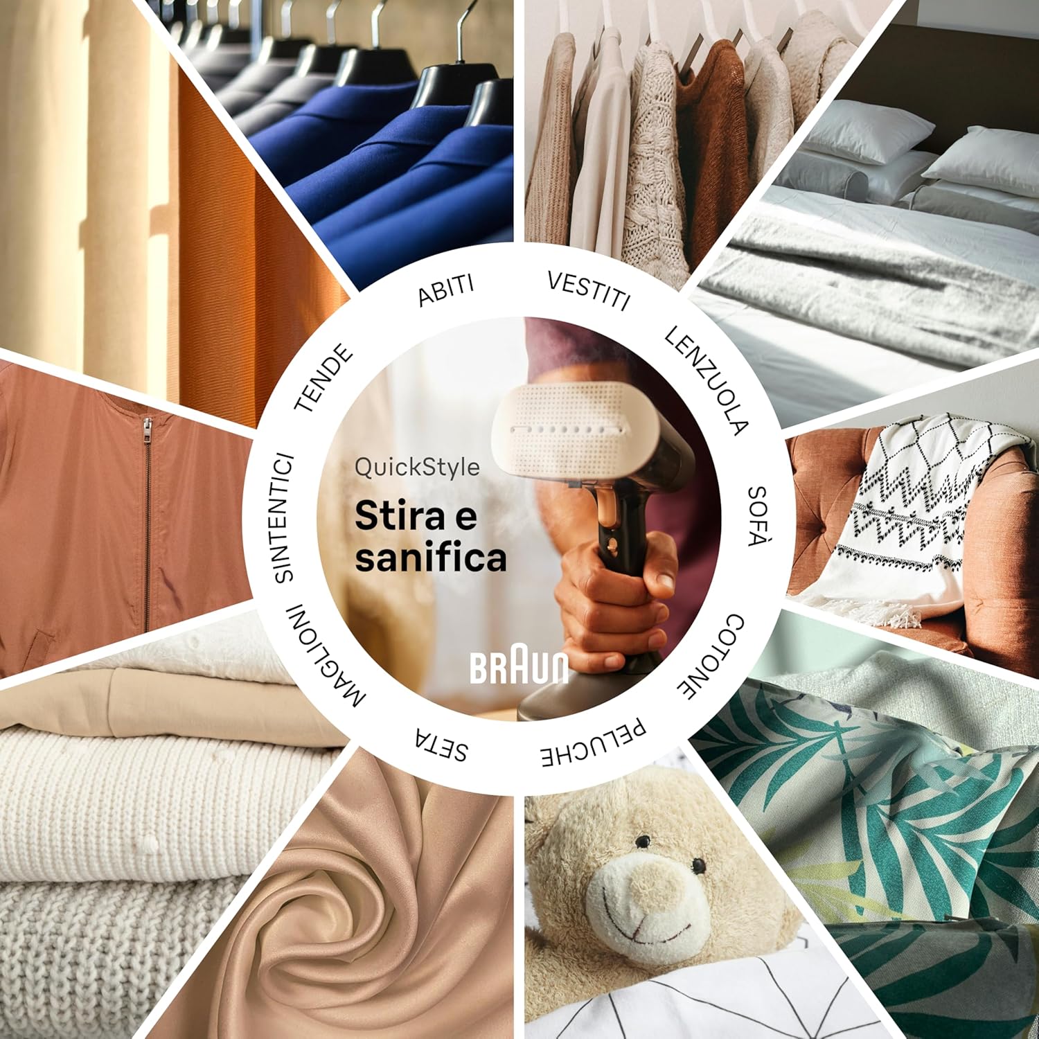 Braun QuickStyle 7 GS7077BK - Stiratore Verticale 1600W, Nero - immagine 3