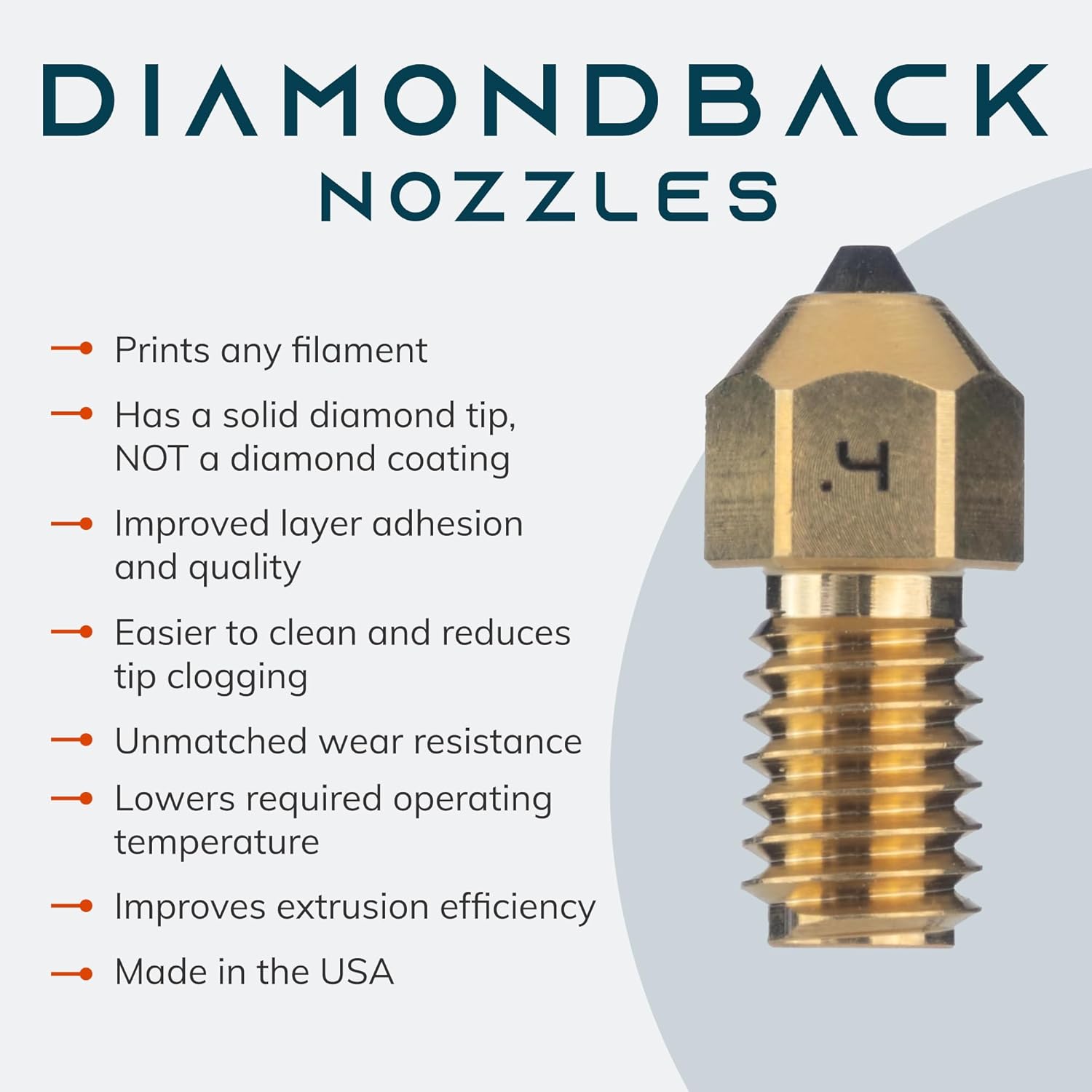 DiamondBack Creality Spider Compatible Nozzle - 0.4mm - immagine 3
