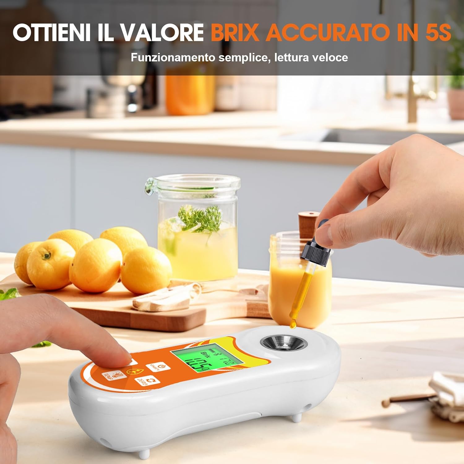 Rifrattometro Brix Digitale YINMIK 0-60% - immagine 3