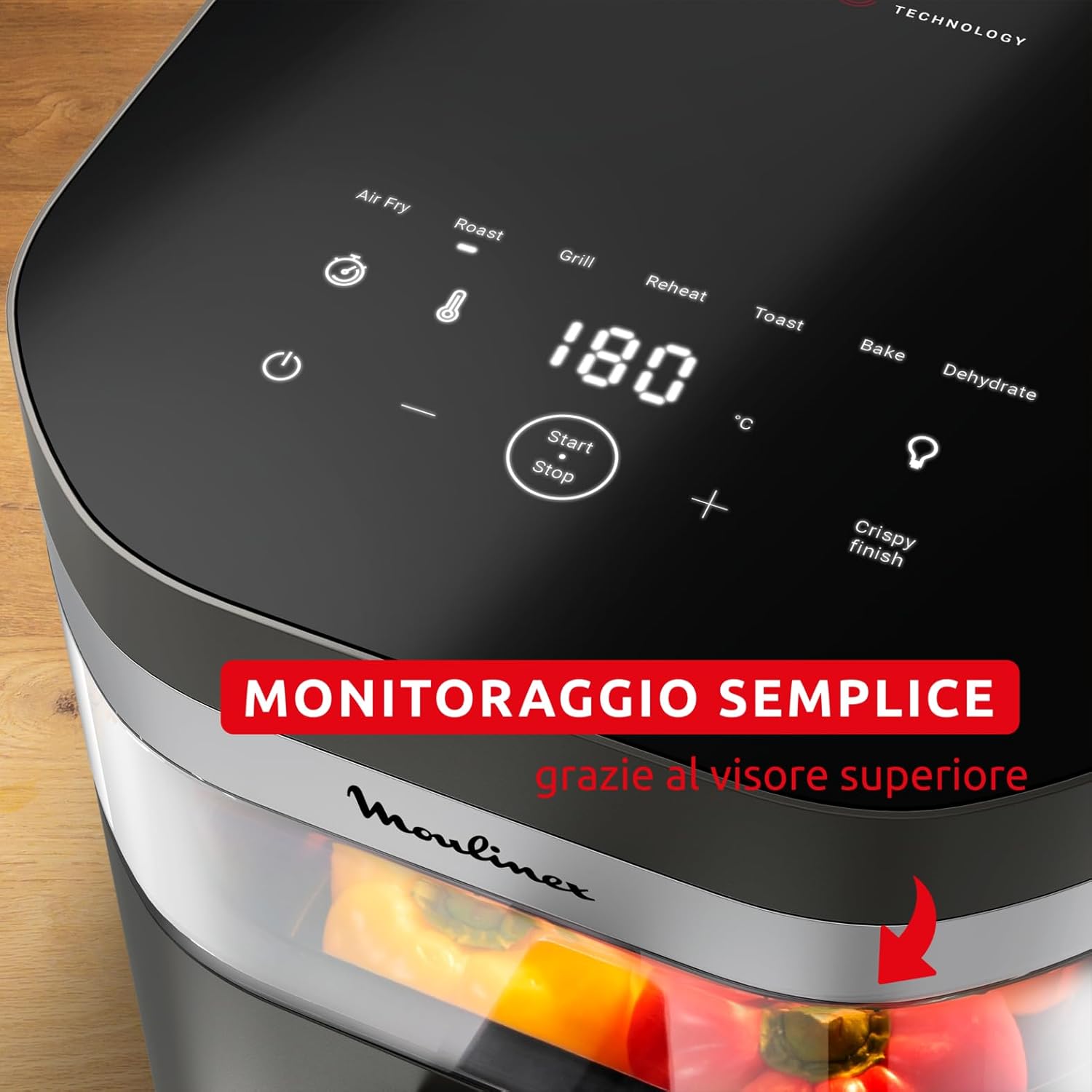 Moulinex Easy Fry Infrared Friggitrice ad Aria 7L, Coal Grey - immagine 6