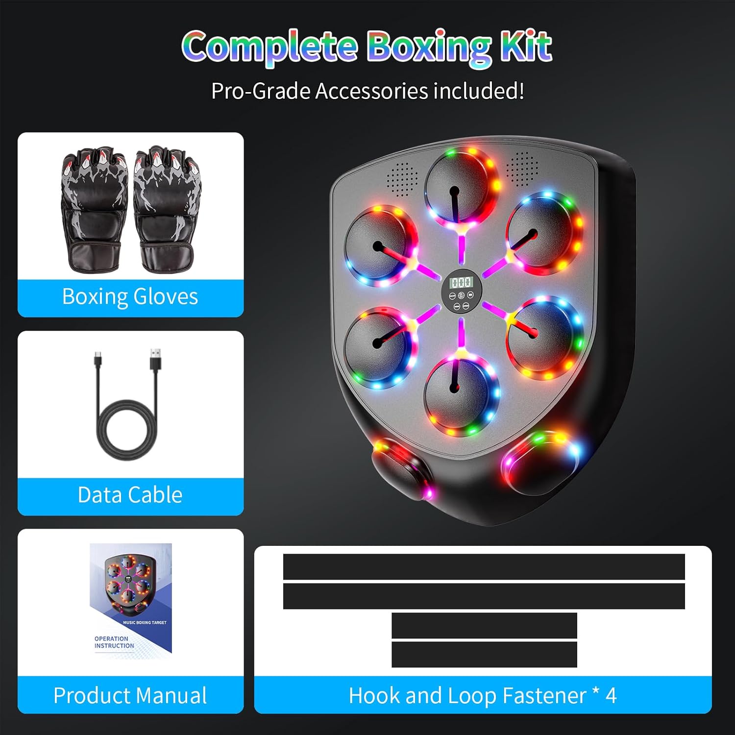 Music Boxing Machine con Luci LED Bluetooth - immagine 7